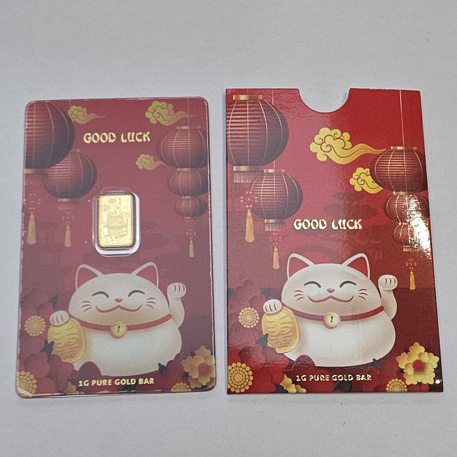 PAMP Suisse Lucky Cat 1g Gold Bar 999.9 Pure Gold Limited Mintage 3000