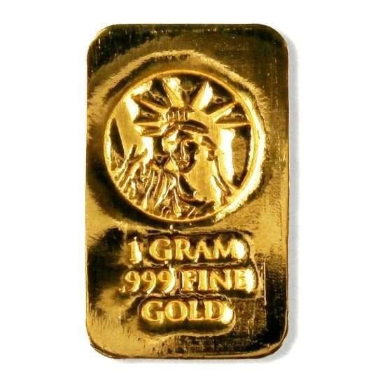 1 Gram .999 Fine Gold Bar by Benchmark—FREE SHIPPING—1 GRAM of GOLD BULLION