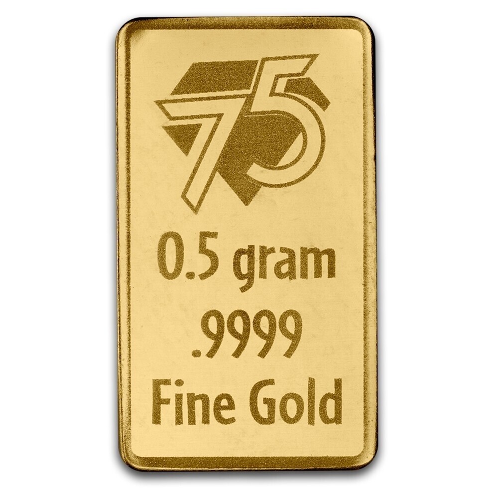 1/2 gram .9999 Fine Gold Pamp Bar – Peanuts® 75th Anniversary Peanuts