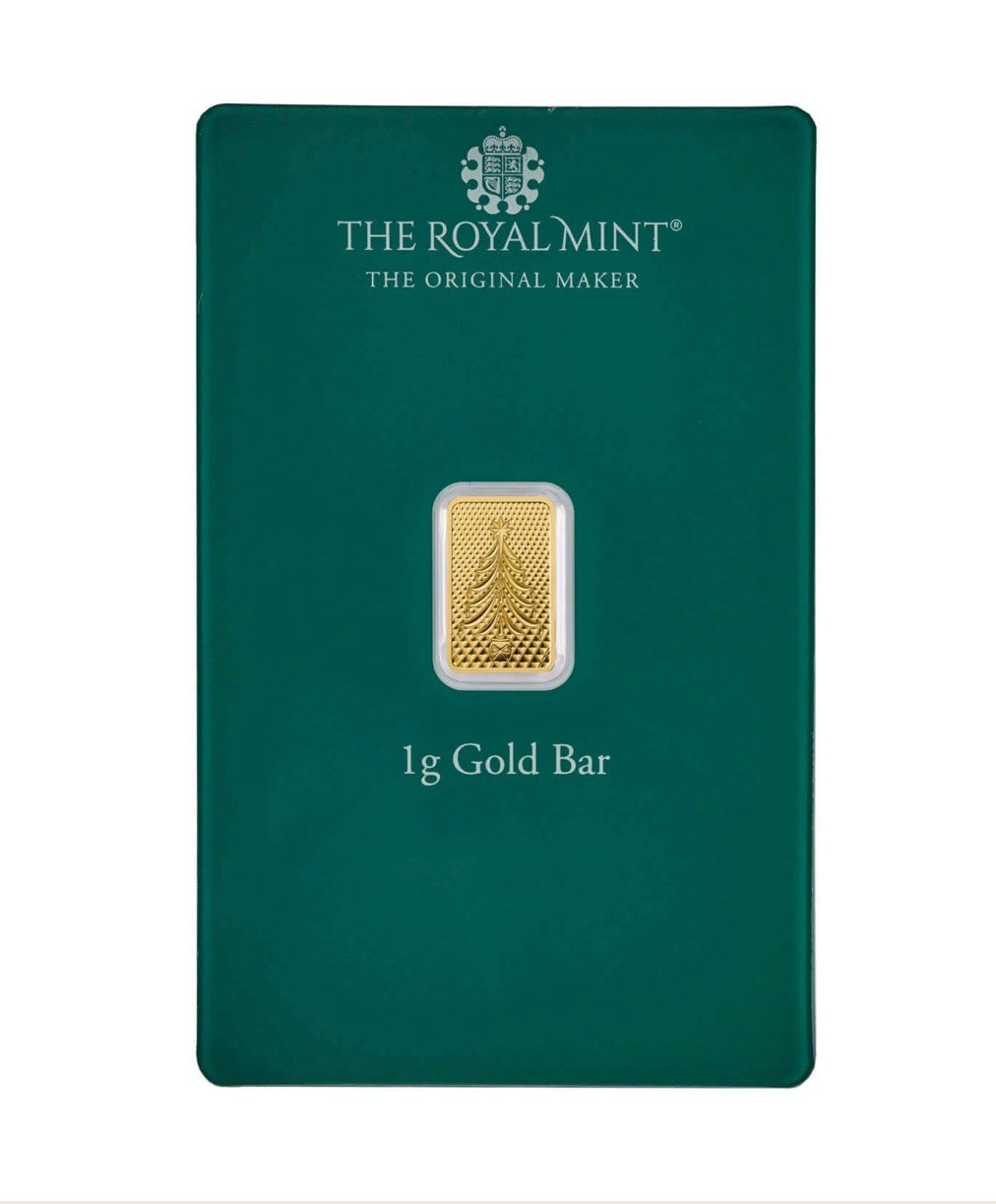 1 Gram Gold 🔥Christmas Tree🔥 Bar .9999 Fine Merry Christmas