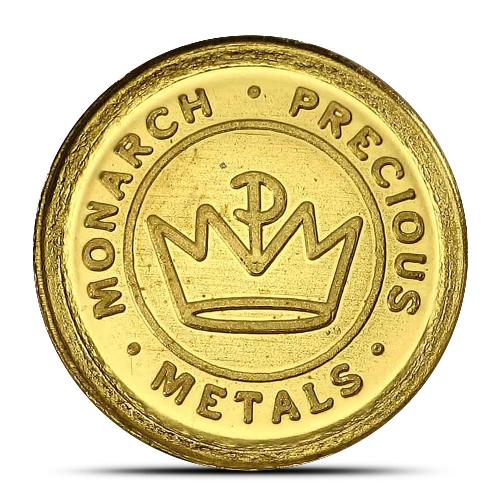 1/2 Gram Monarch Clover Gold Round (Capsule)