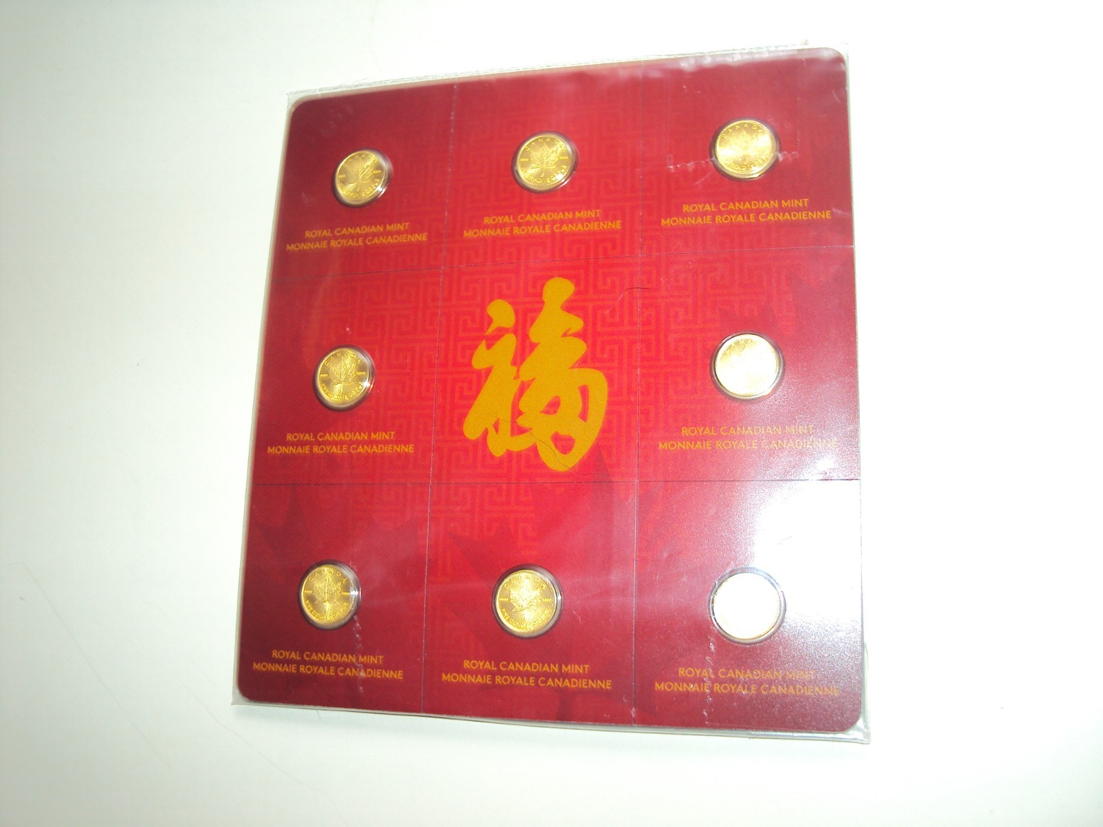 ROYAL CANADIAN MINT 2016 LUNAR NEW YEAR 1 g GRAM 8 MAPLEGRAM8 GOLD COINS NEW RCM