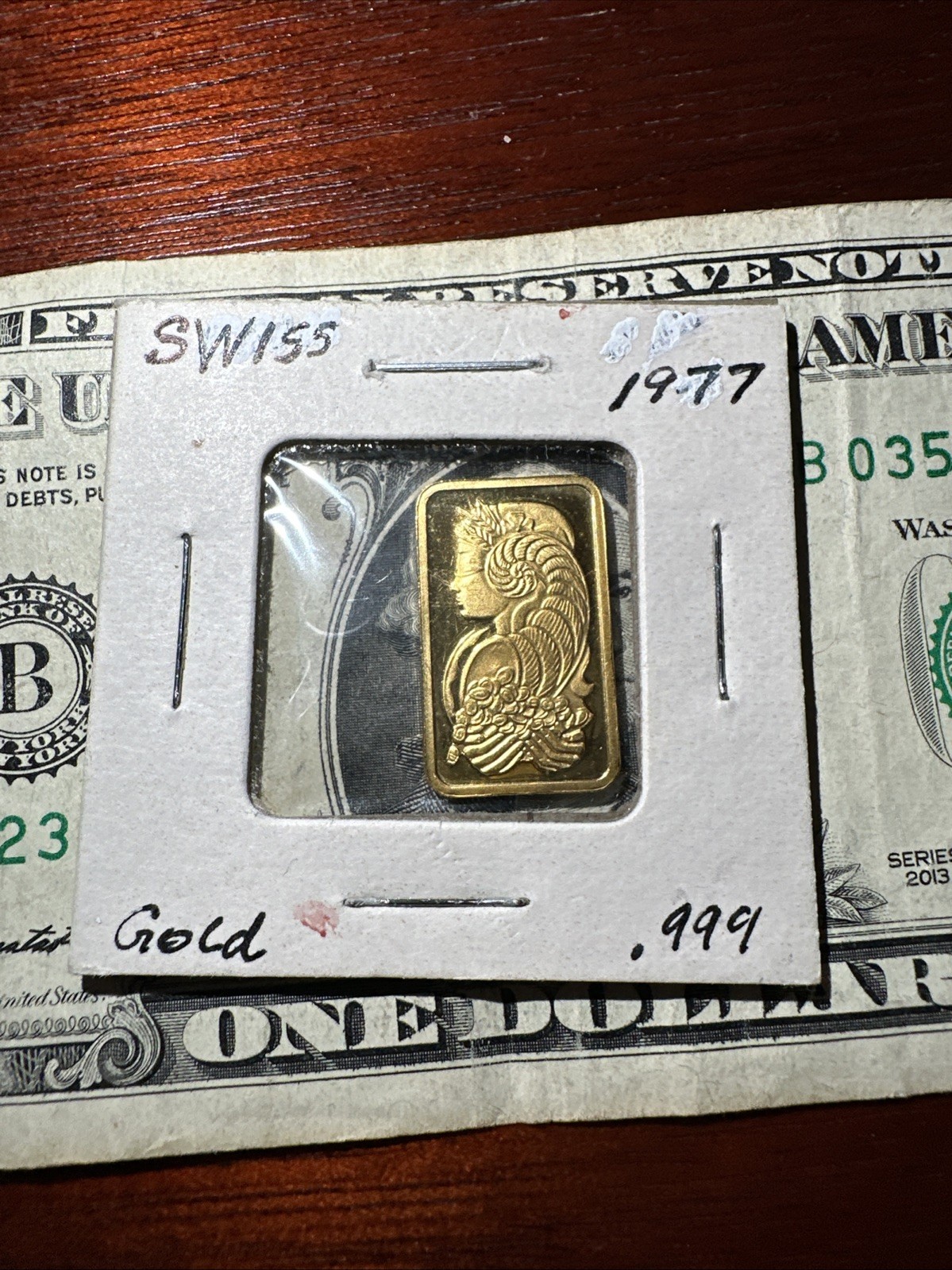 5 gram Gold Bar – Vintage Pamp Suisse FORTUNA – .9999 Fine 1980’s Rare