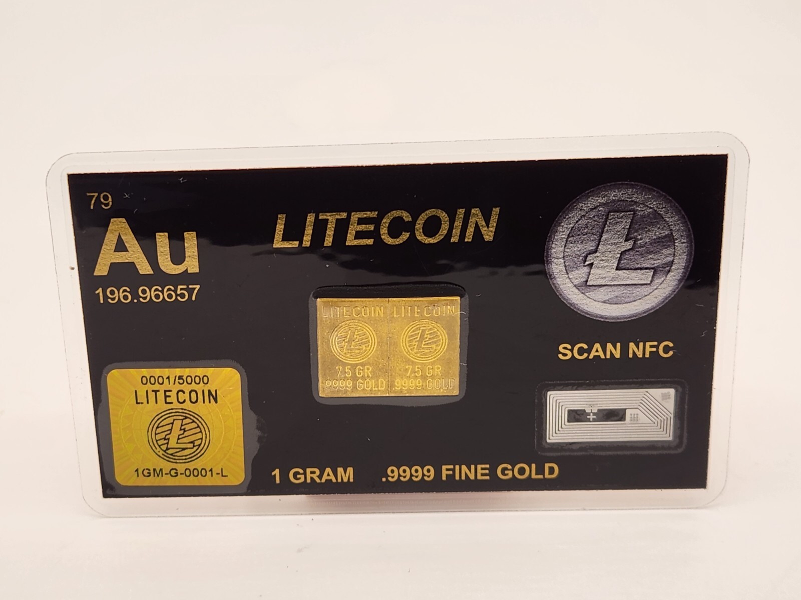 .9999 Litecoin Gold Snap Bar GR Bar Gold Bullion Precious Metal .9999 Gold