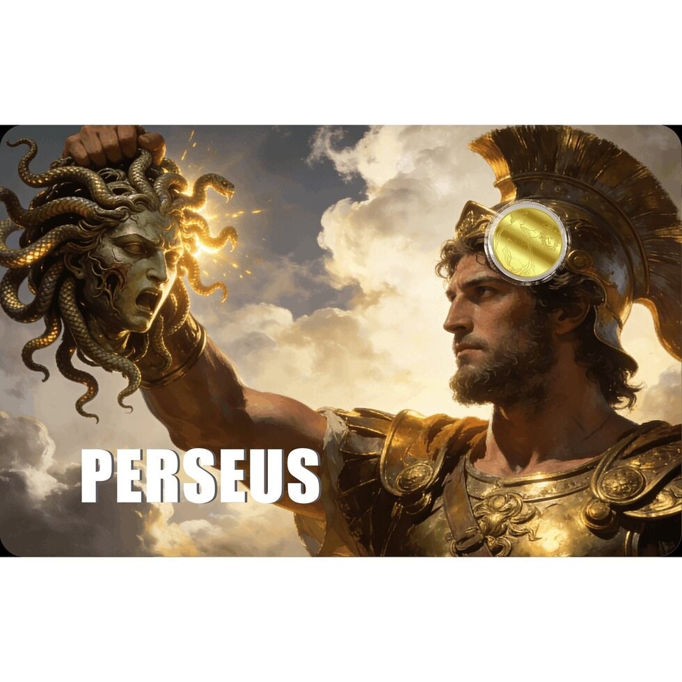2026 Liberia Perseus 1/1000 oz Gold Proof Coin in Card