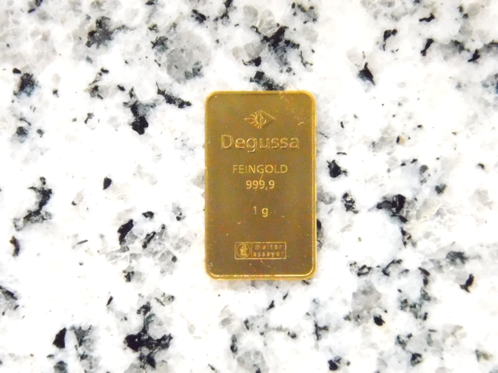 Gold Bar Degussa 1 Gram 999.9 Fine Gold AU From Combibox 1g Gold Bar Minted