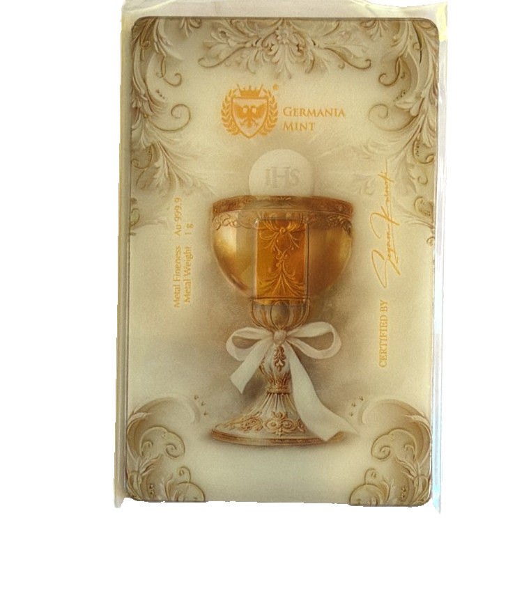 Germania mint 1g Gold 24k Bullion Bar Holy Communion