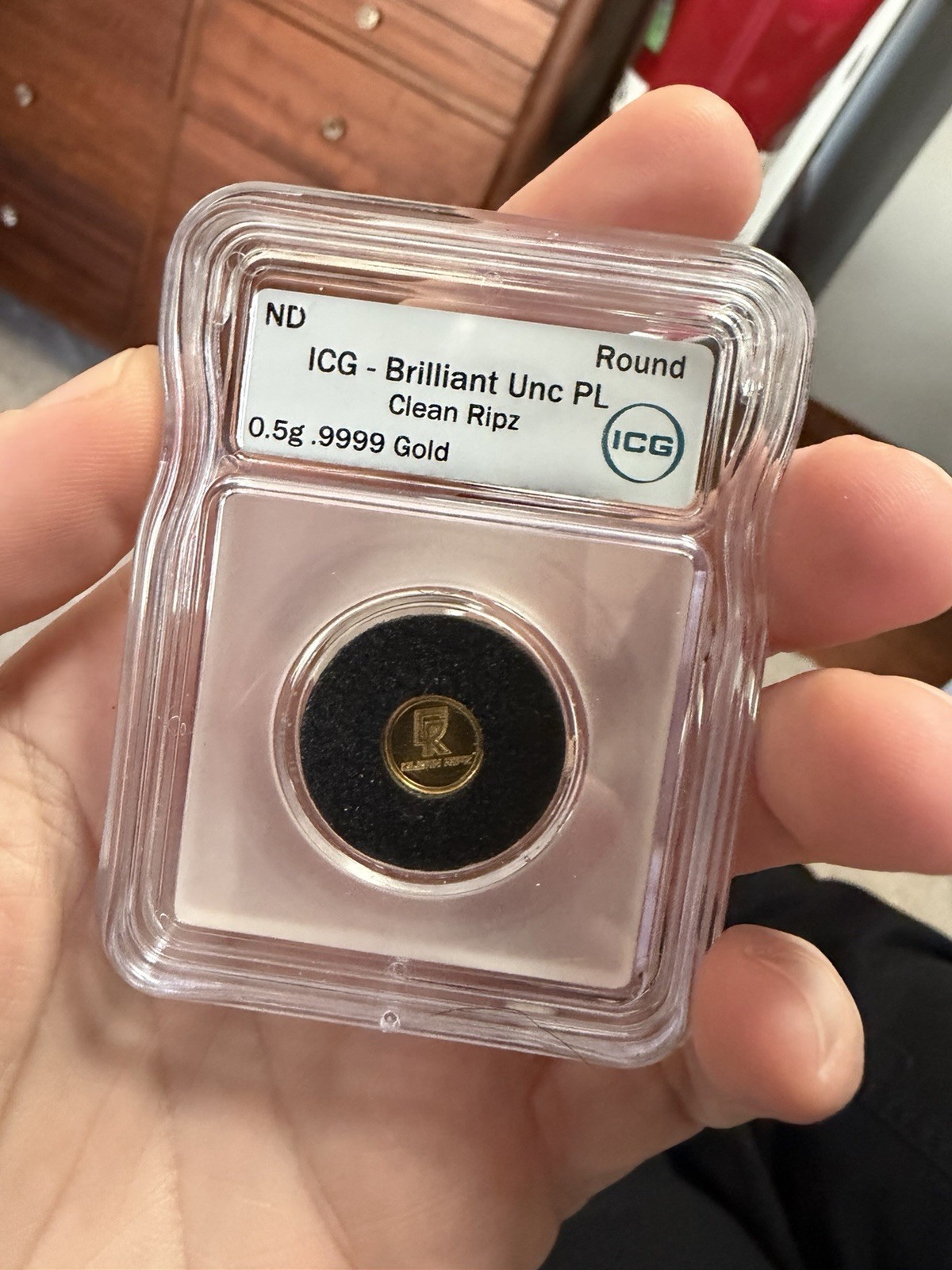 ICG Slabbed 1/2 Gram Gold! – .9999 Fine Gold Coin – Clean Ripz – 0.5g GOLD