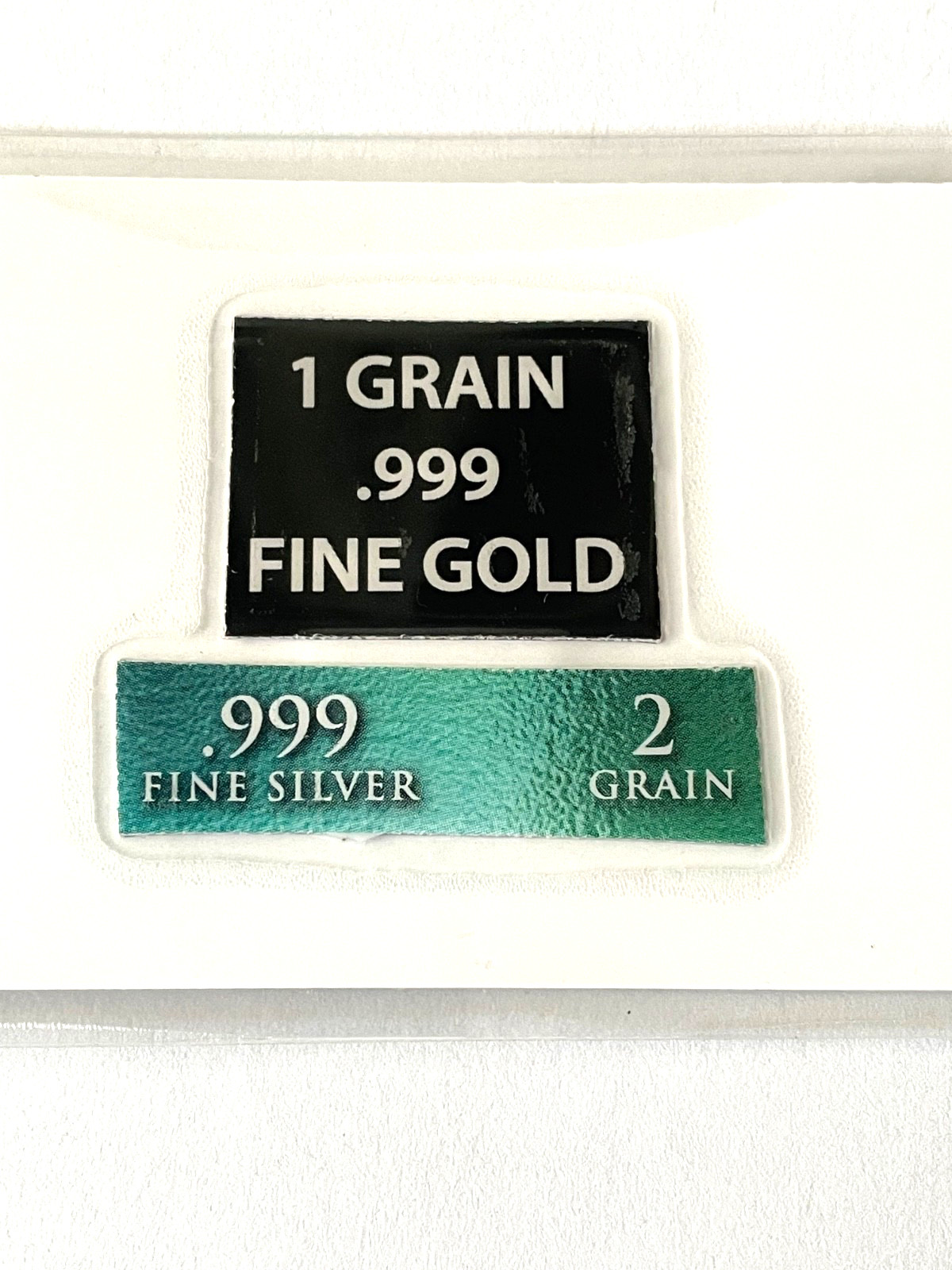 1- 24k Gold Bars and 1- Silver Bar sealed In card Rising Sun Precious Metals