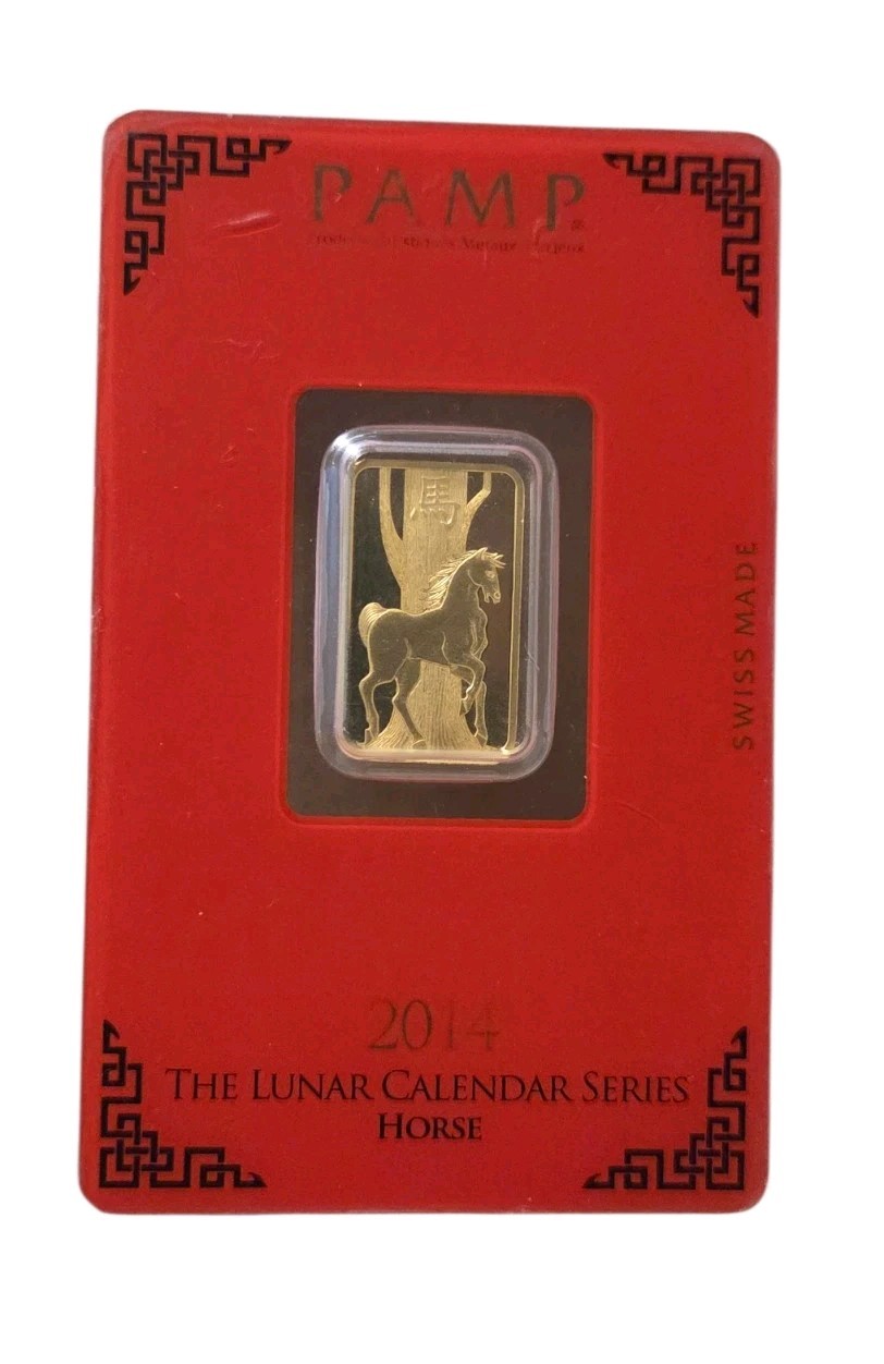 2014 Pamp Lunar Horse Gold Bar – 5g