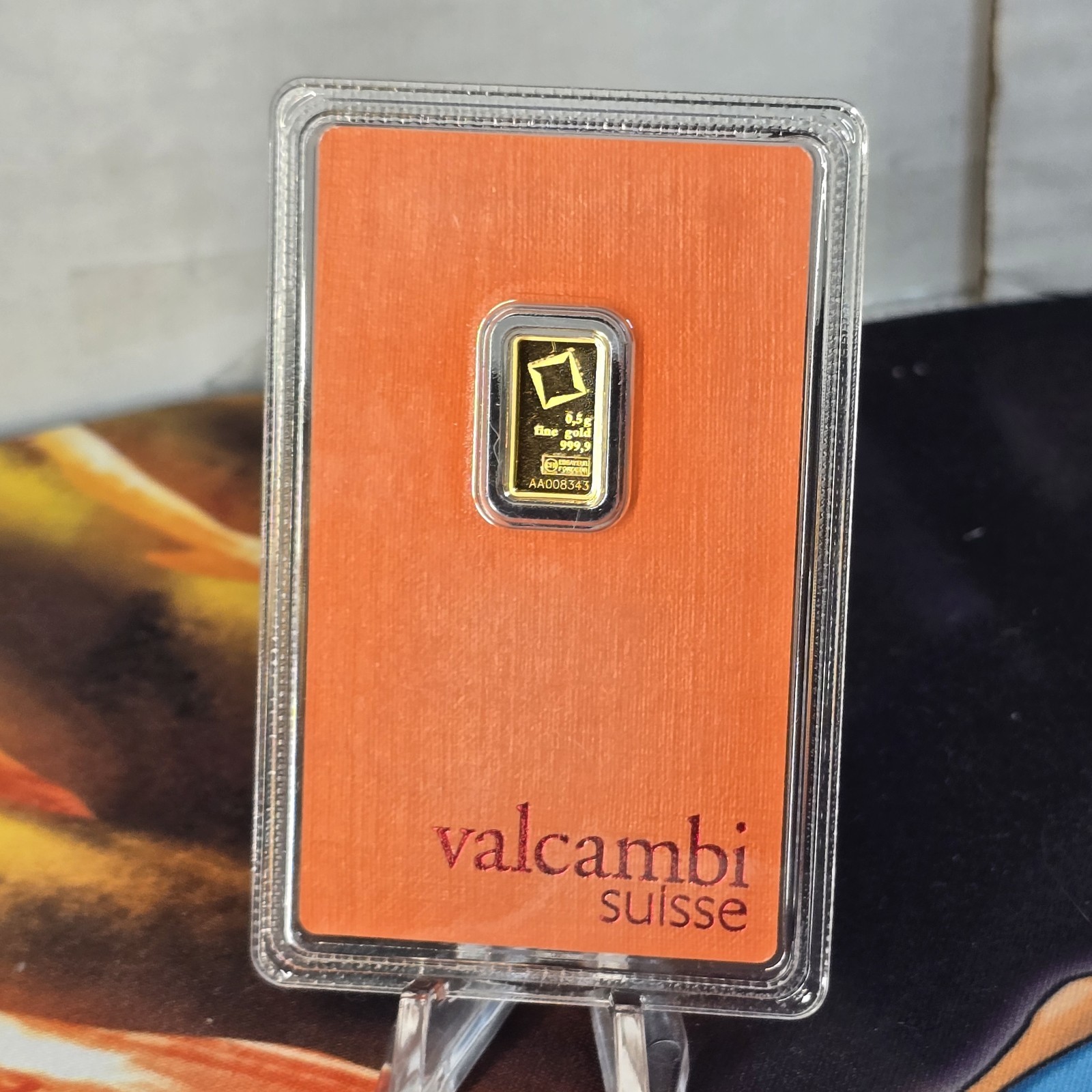1/2 gram Gold Bar – Valcambi Suisse – 999.9 Fine in Sealed Assay