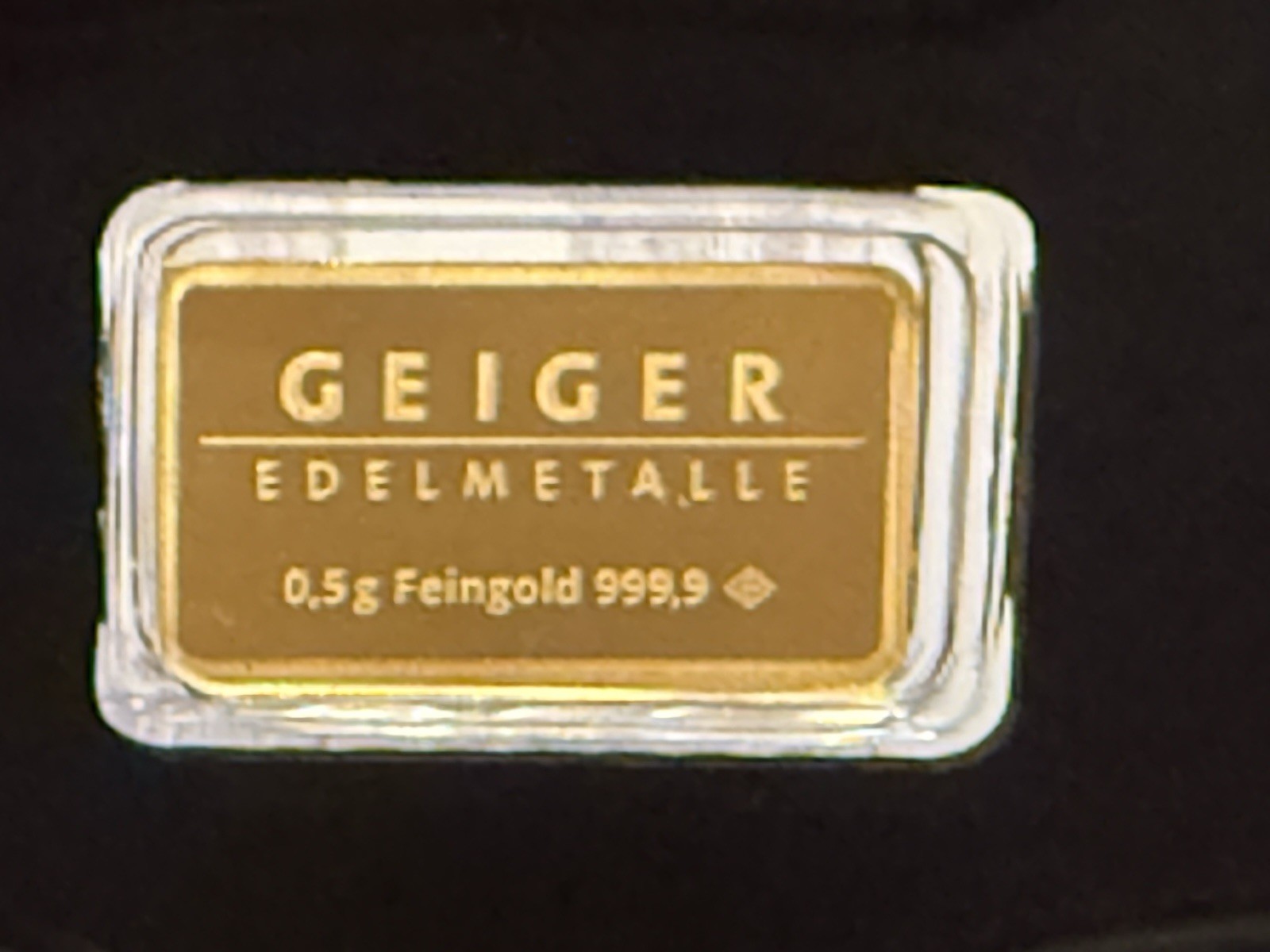 Geiger Edelmetalle Schloss Güldengossa Vintage Edition 0.5g Gold Bar 999.9