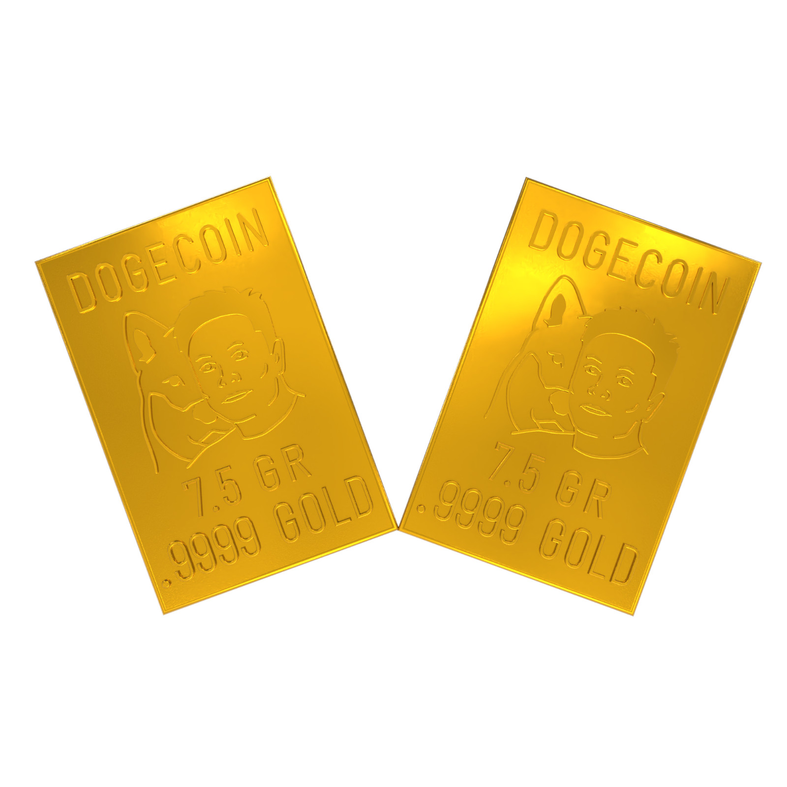 1 Gm Dogecoin Gold Snap Bar GR Bar Gold Bullion Precious Metal .9999 Gold