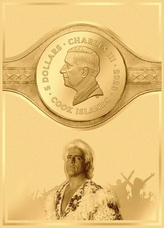 CM Ric Flair 2023 0.5g Solid Gold Legal Tender Trading Coin NGCX