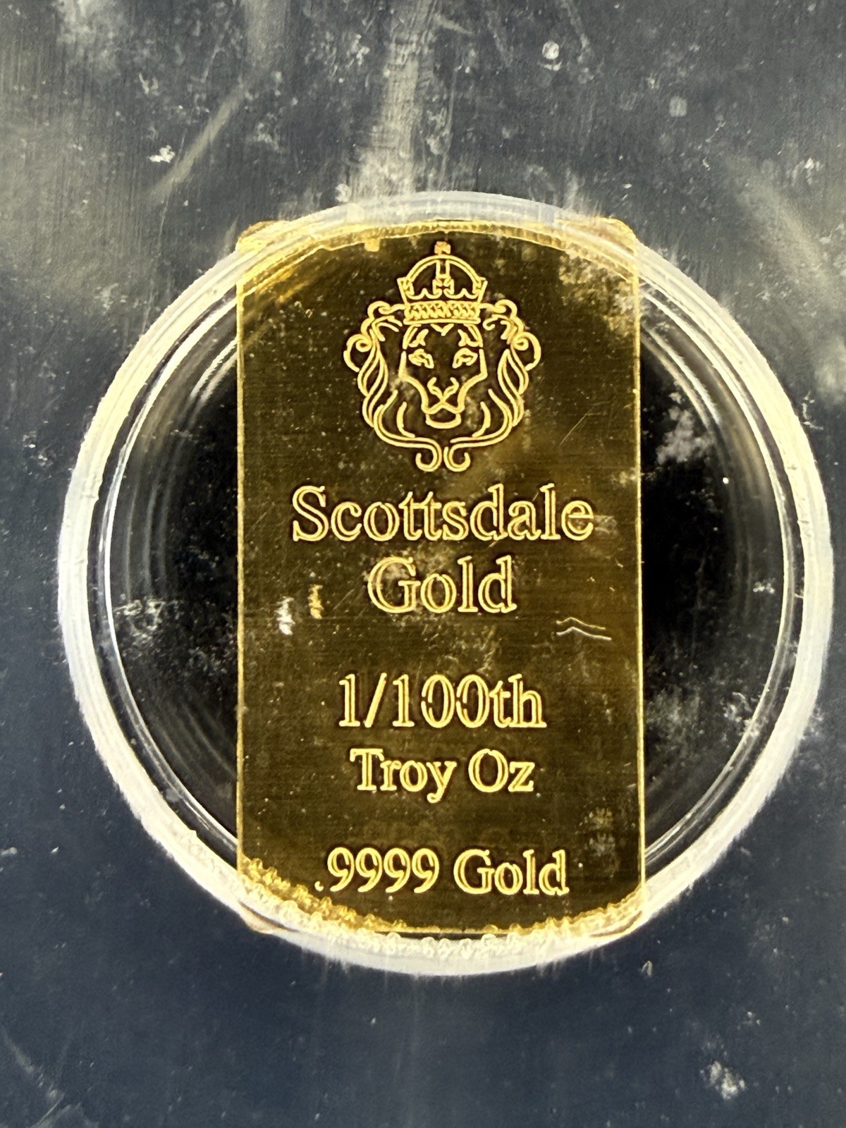 1/100oz Scottsdale Mint Gold Bar ICG Authentic Item #91