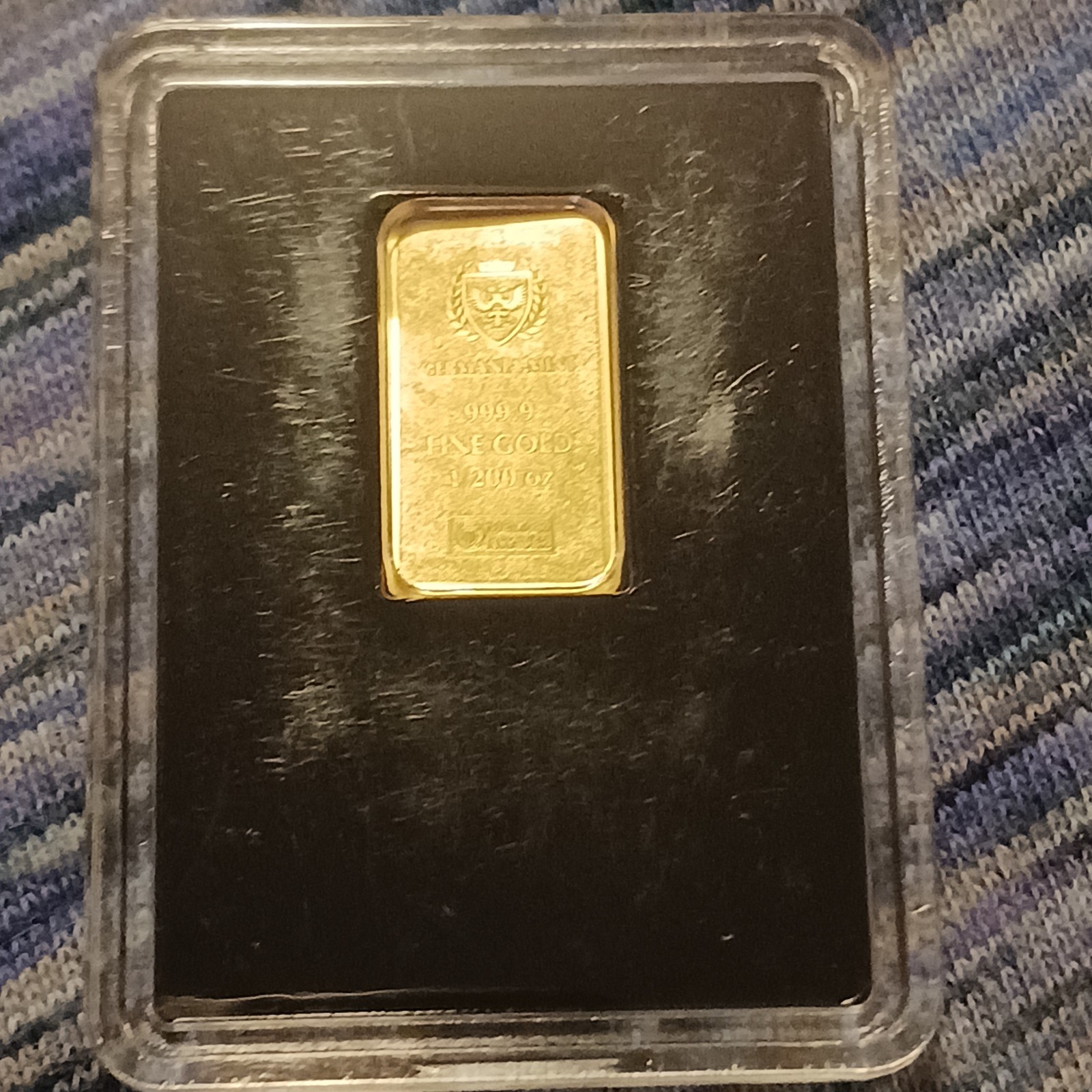 Germania Mint 1/200 Gold Lady Germania Stamped Bar in Capsule