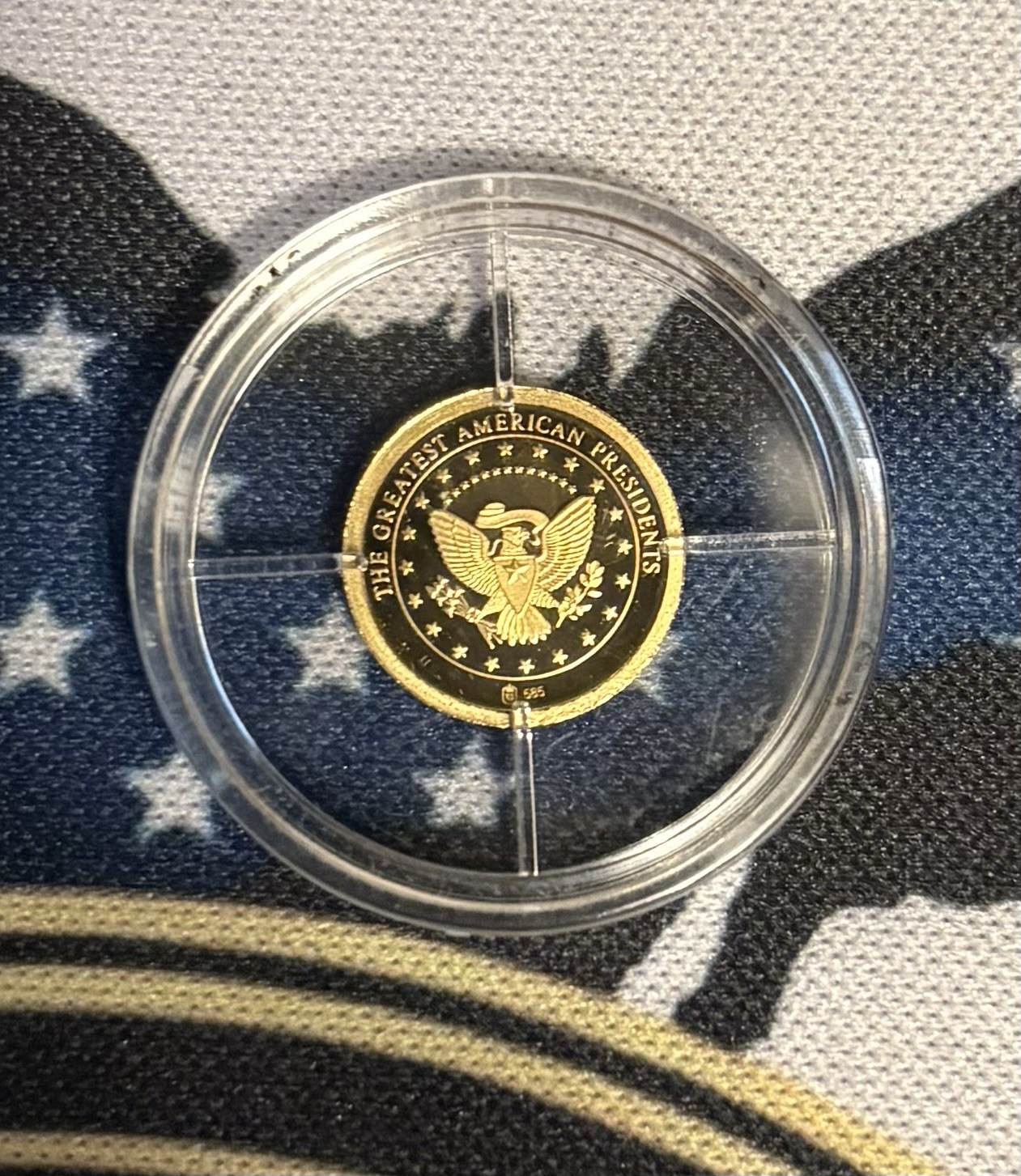 AMERICAN MINT 14k STAMPED .585 Gold 0.5 Grams Dwight Eisenhower President Series
