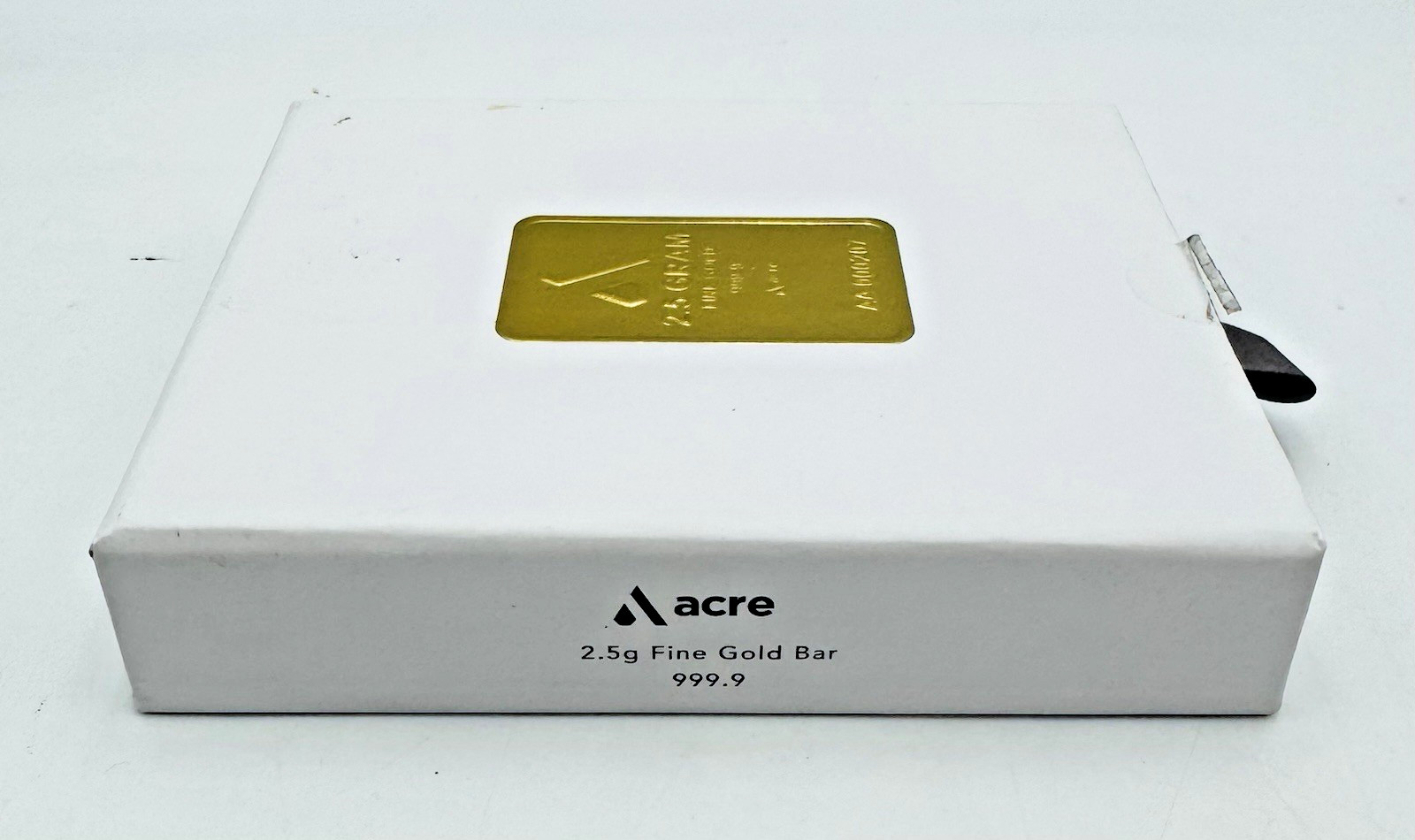 2.5 Gram .9999 Gold Bar Acre Limited Edition Mint 1 Sealed Assay AA067580 In Box