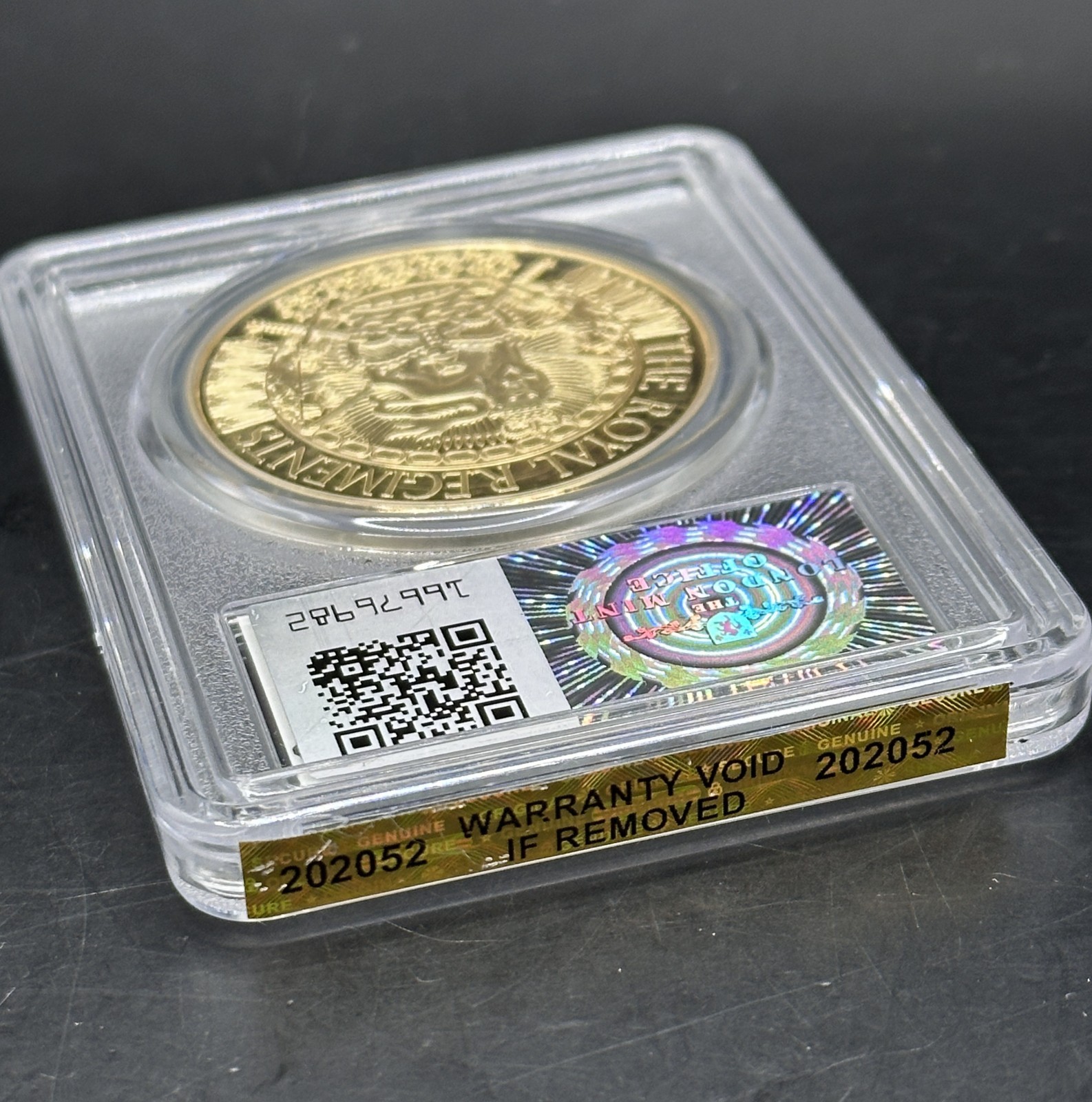 The Royal Regiments S2 The Rifles Commemorative Coin in Airtight display case