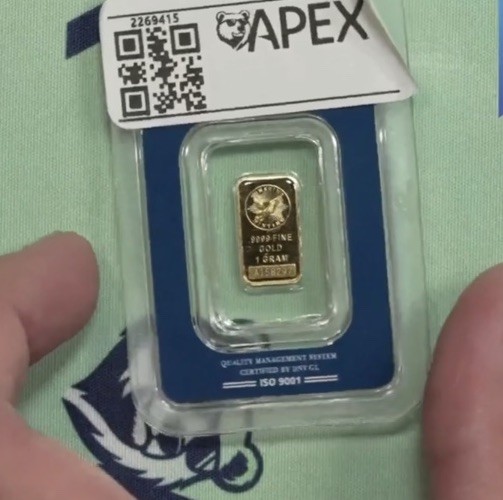 1 Gram Sunshine Mint .9999 Fine Gold Bar In Assay – Sealed From Apmex