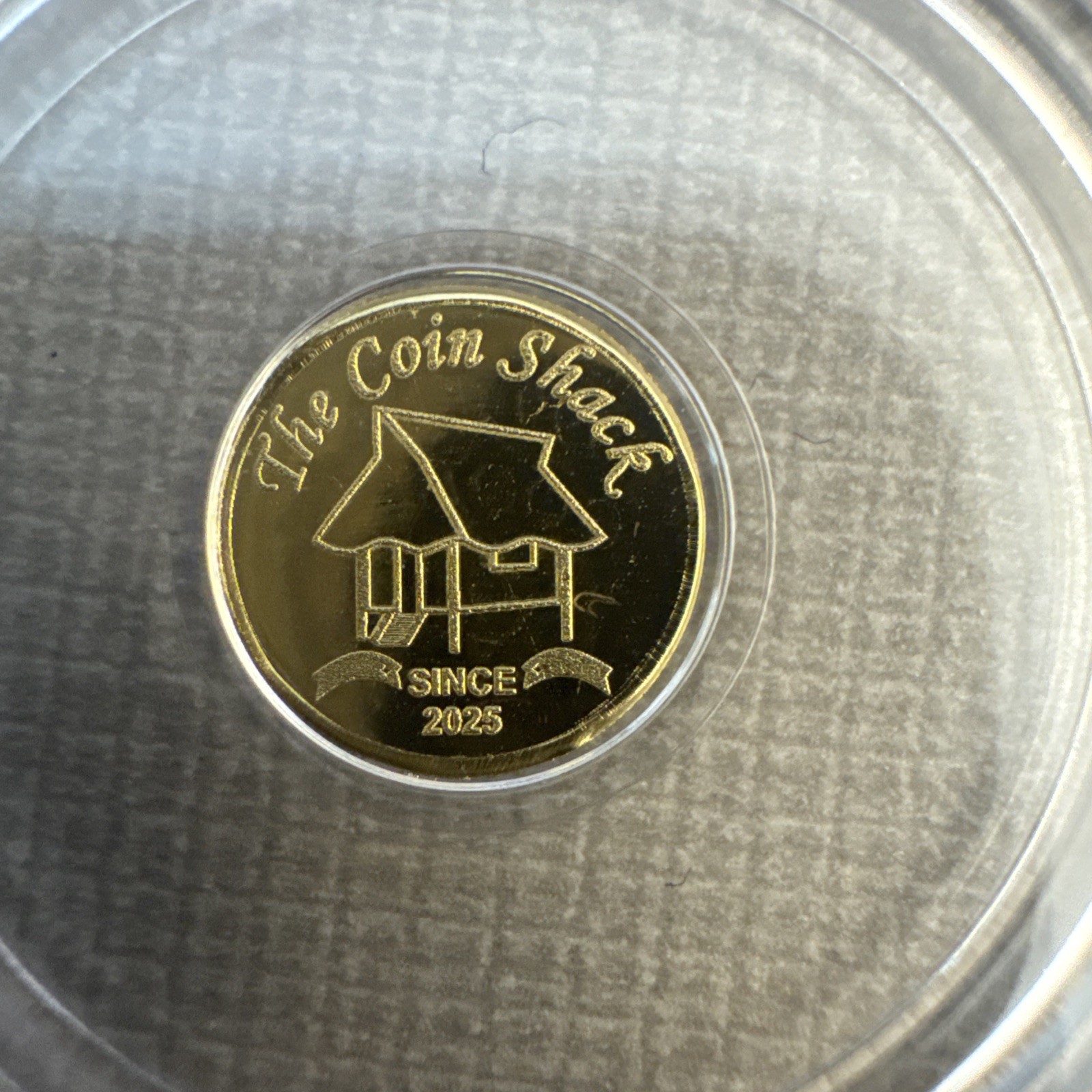 The Coin Shack 1/200th oz .9999 Fine Gold Round In Plastic Capsule