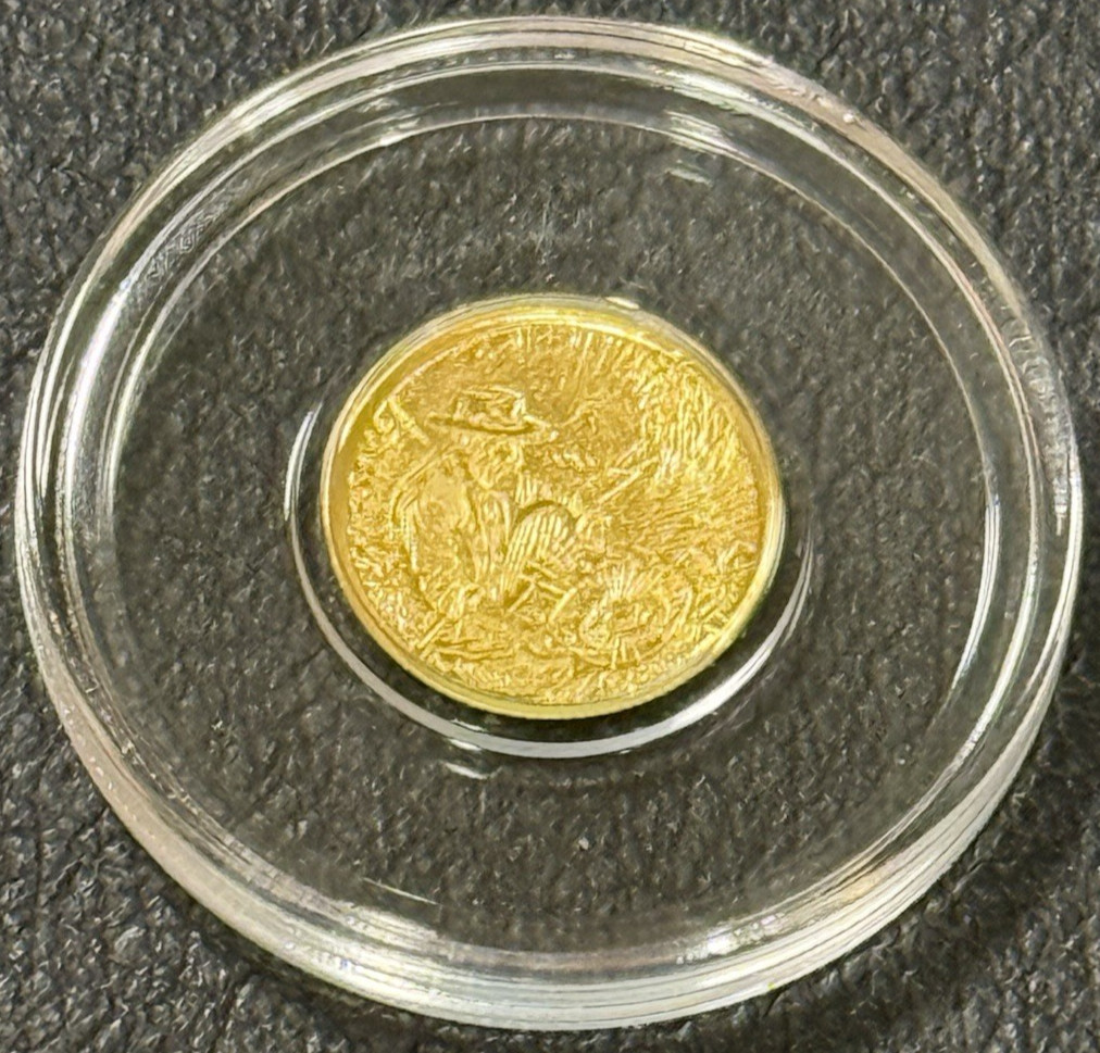 1/100 Oz .9999 Gold MPM Monarch Precious Metals Prospector Gold Round in Capsule