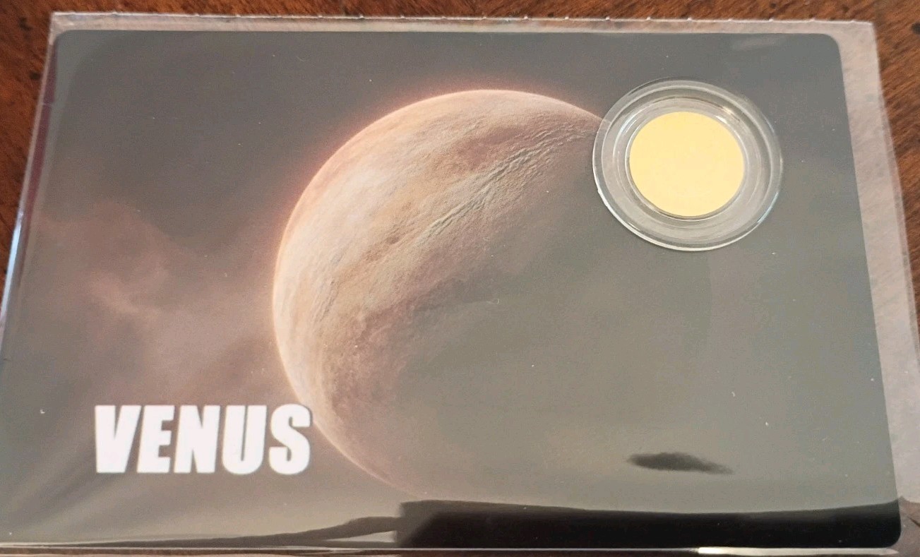 1/1000 oz Gold Proof Venus (Planet) Coin in Assay Card