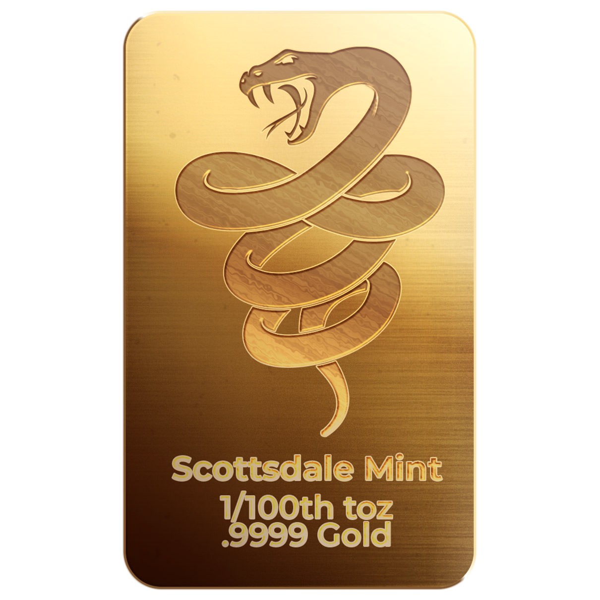 Scottsdale Mint 2025 Lunar Year of the Snake 1/100 oz Gold Bar in Card