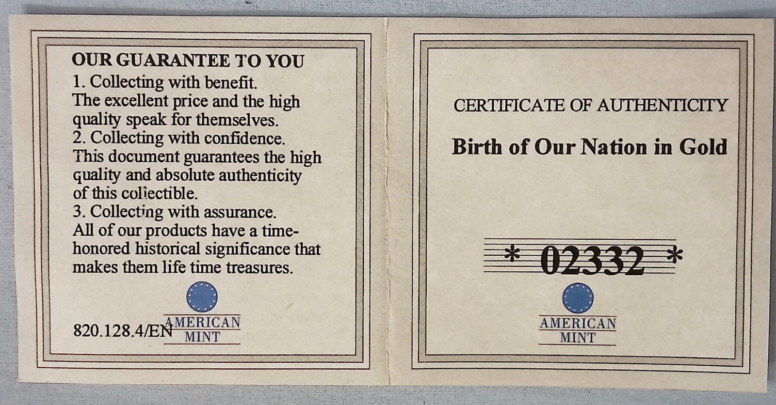 2009 American Mint Birth of Our Nation in Gold Mayflower 585 Gold 14k 0.5 Grams