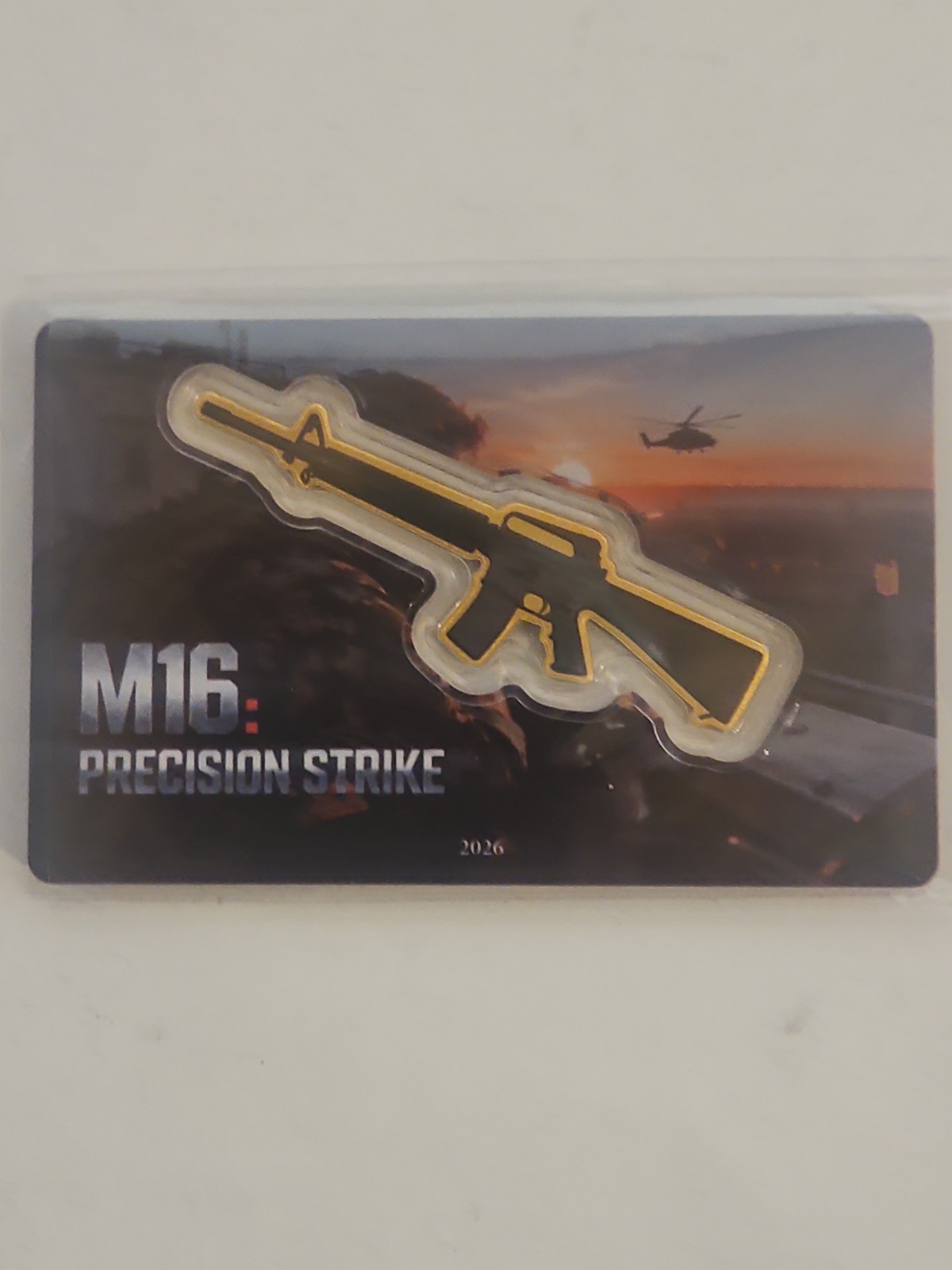 2026 Liberia M16 Gun Shaped 1/1000 oz .9999 Gold Coin in Card- Mintage of 9999