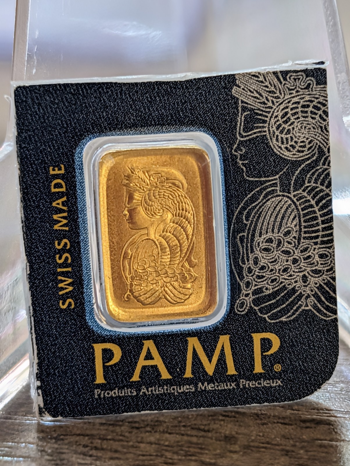 PAMP Suisse Fortuna 1 g .9999 Fine Gold Bar in Assay Card – Gold Bullion