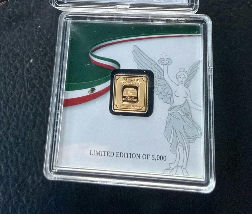 Geiger 1g Gold Bar .9999 Fine In Assay 2024 Mexico Limited Edition