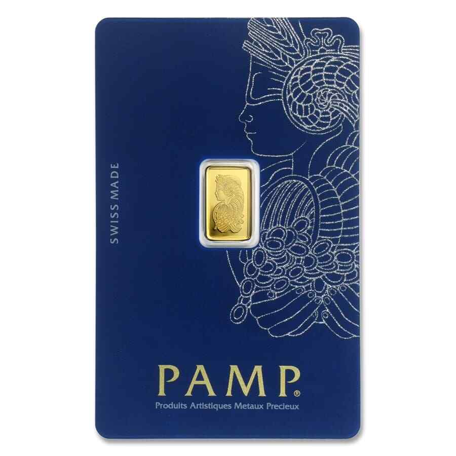 1 gram Gold Bar – PAMP Suisse Lady Fortuna Veriscan® (In Assay)