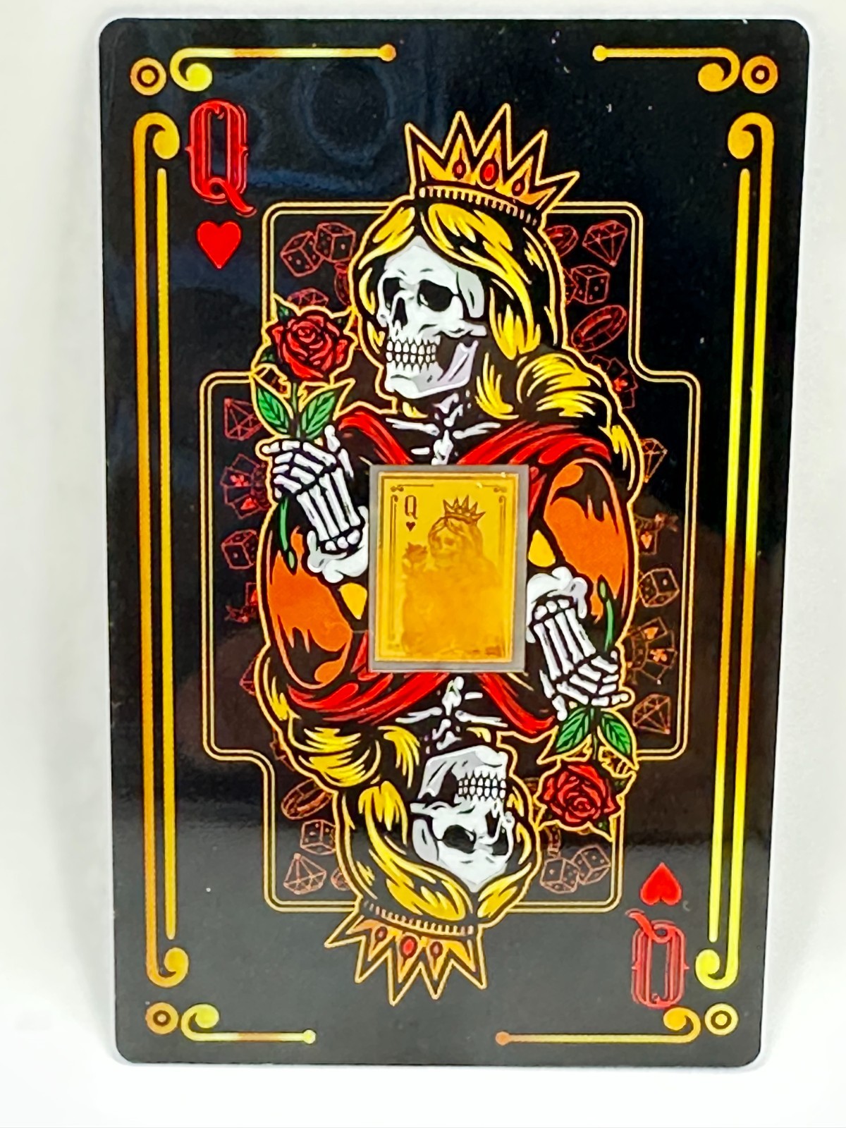 2025 Gabon Queen of Hearts Skull 1/1000th oz Gold Ltd: 5000 Pc