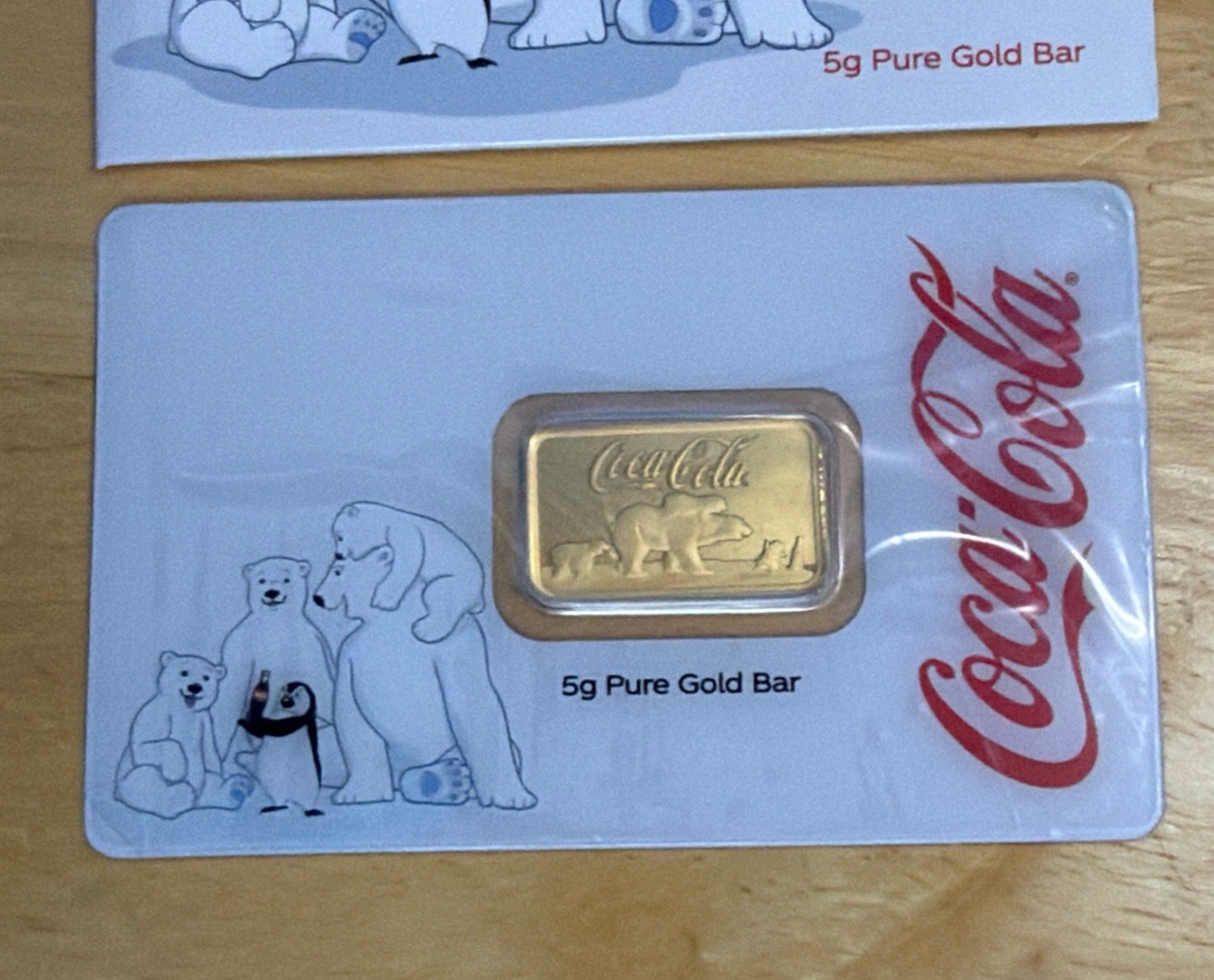 2026 Pamp Coca Cola Polar Bear & Friends 5 Gram Gold Bar – In Assay w/Sleeve
