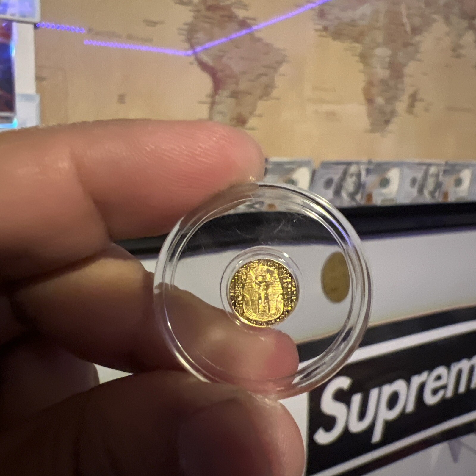 Fractional 1/200 Gold – Capsule Round King Tut EGYPTIAN Pure Gold- Talisman