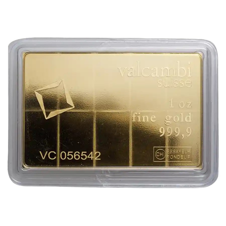 10 x 1/10 oz Gold Valcambi CombiBar™ w/ Assay Card