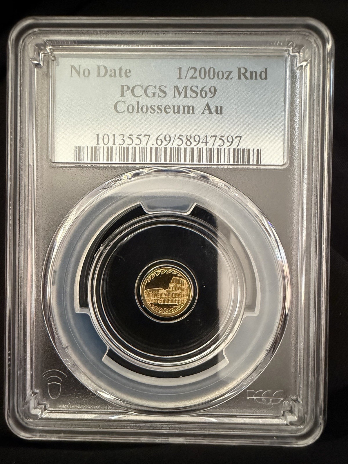 1/200 oz .9999 Gold Colosseum Round PCGS MS69 Limited Edition 5000 Fractional
