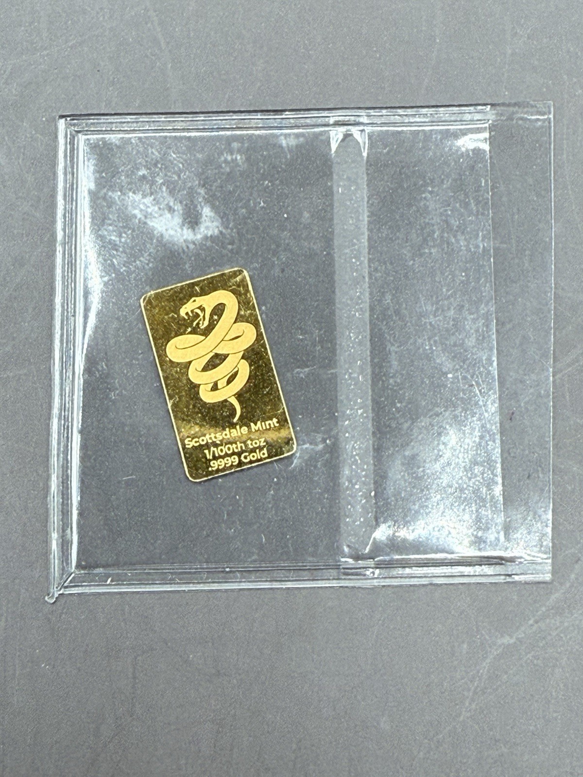 Scottsdale Mint 1/100 oz Gold Fine .999 Fractional Bullion Bar