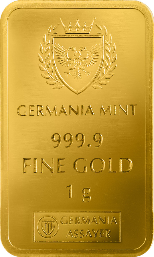 250 YEARS OF AMERICAN INDEPENDENCE – 1g Gold Bar by Germania Mint – LIMITED 2500
