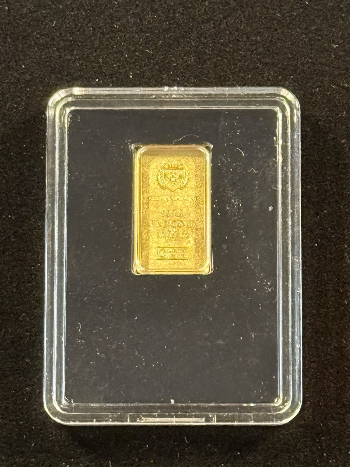 Germania Mint 1/100oz .999 Gold Bar In Holder Fractional Gold Item #531