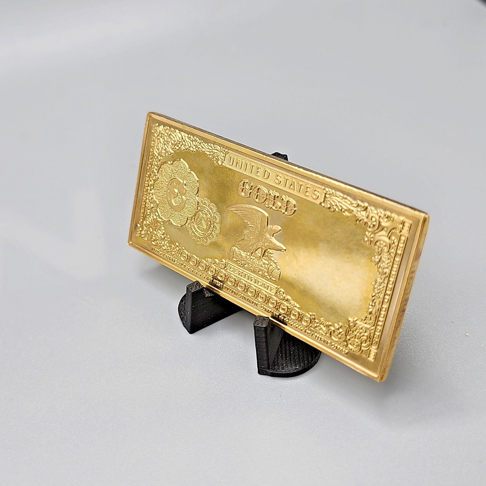 Gold Certificate Style Bullion Bar 1/1000 oz Gold & 1 oz Copper Collectible