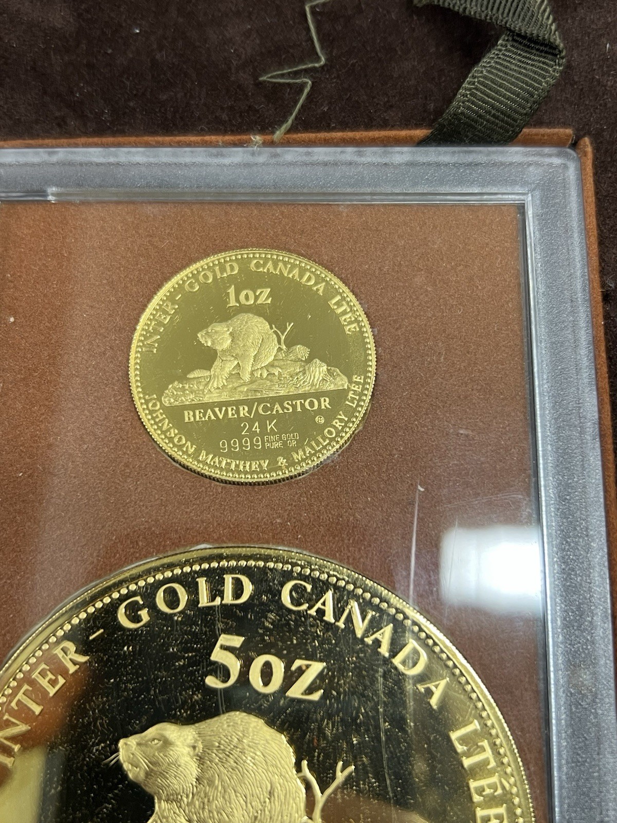 1977 JOHNSON MATTHEY & MALLORY CANADA PROOF BEAVER 8.85 TR. OZ. GOLD 6 COIN SET