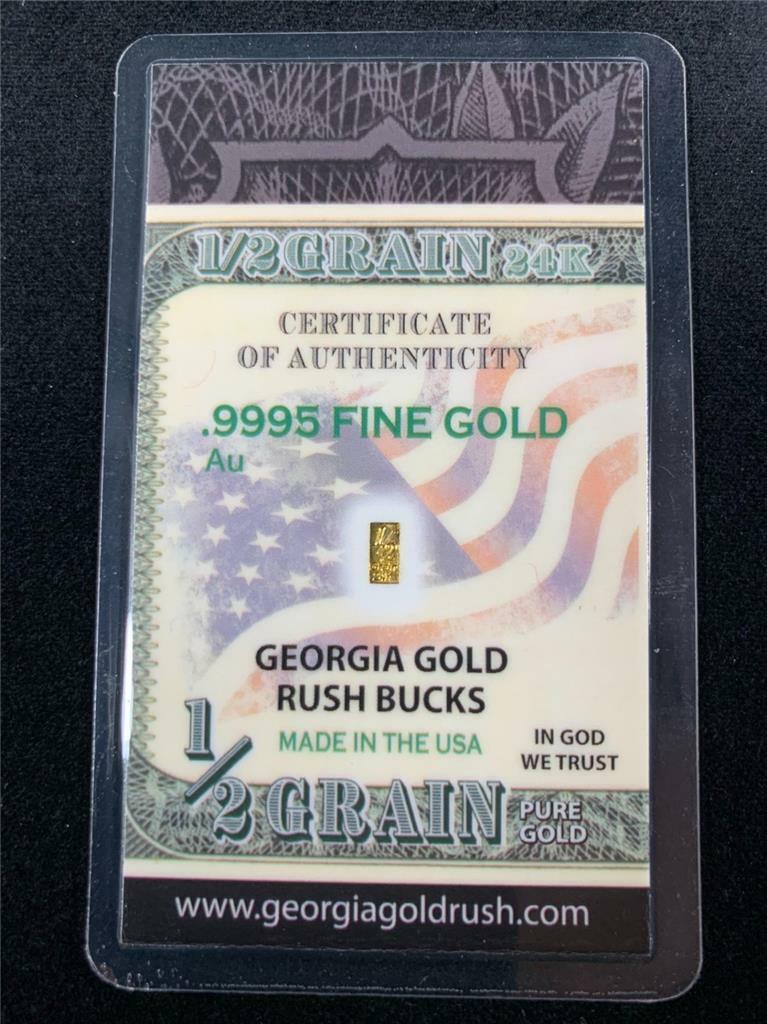 GEORGIA GOLD RUSH BUCKS COMBO PACK; 5 WEIGHTS; .9995 24K FINE GOLD BULLION