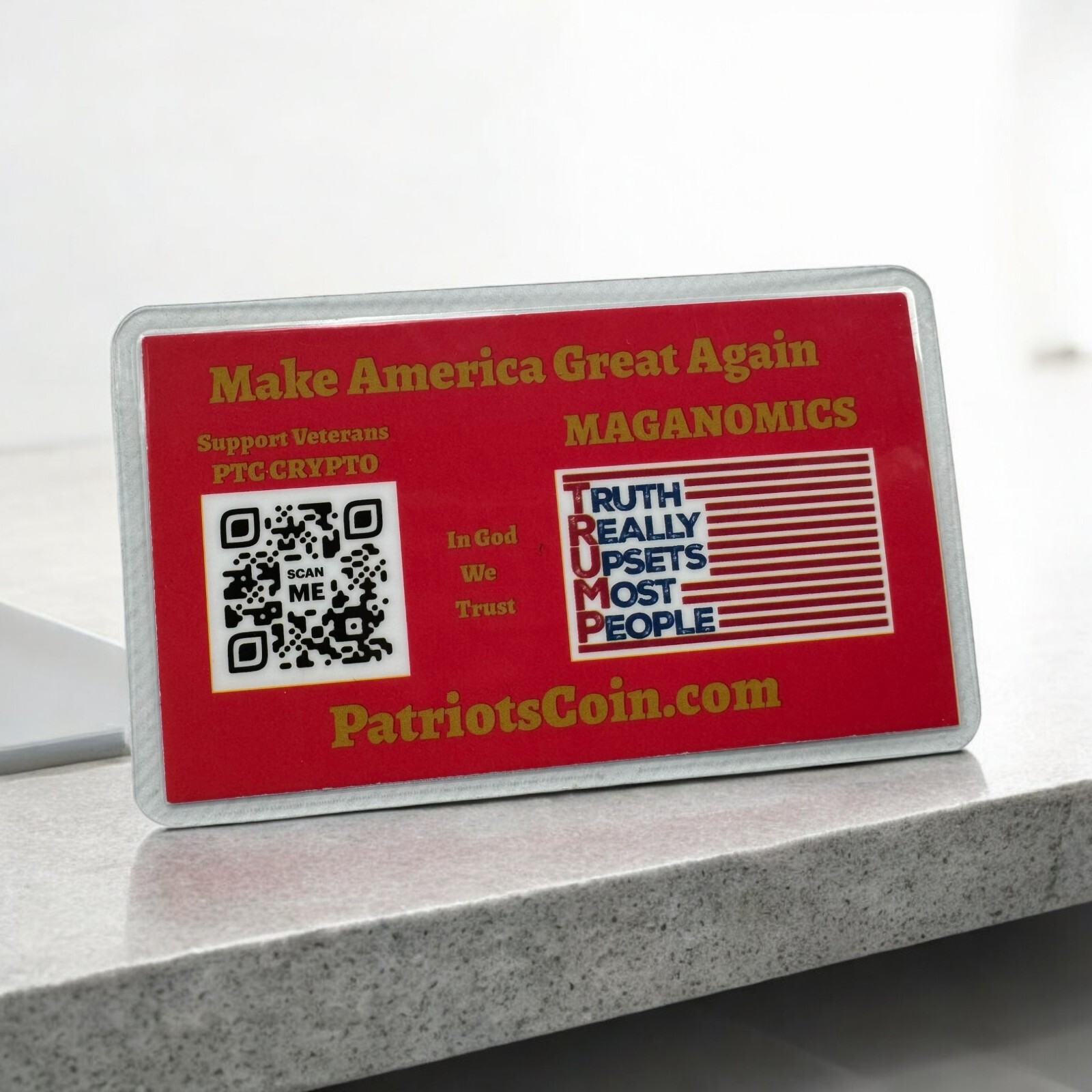 Rare Trump MAGA Gold Bar – 1 Gram Splits Into 7.5 Grains each that snap apart