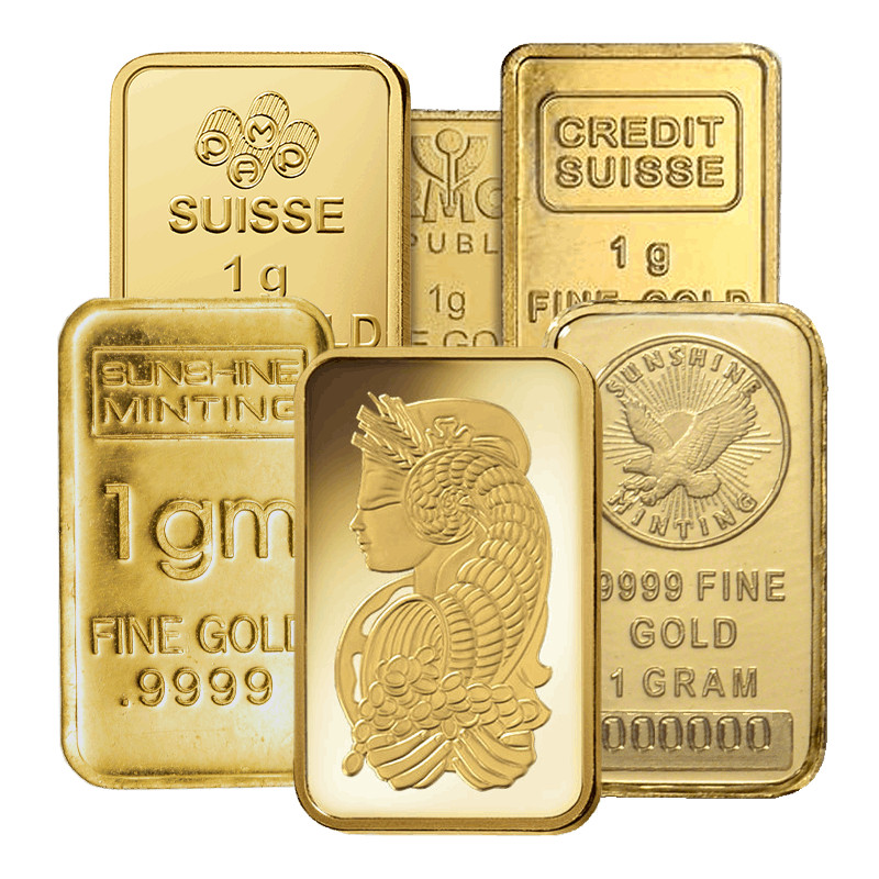 1 Gram Fine Raw Gold Bar- Random Mint (Varied Condition, Any Mint)
