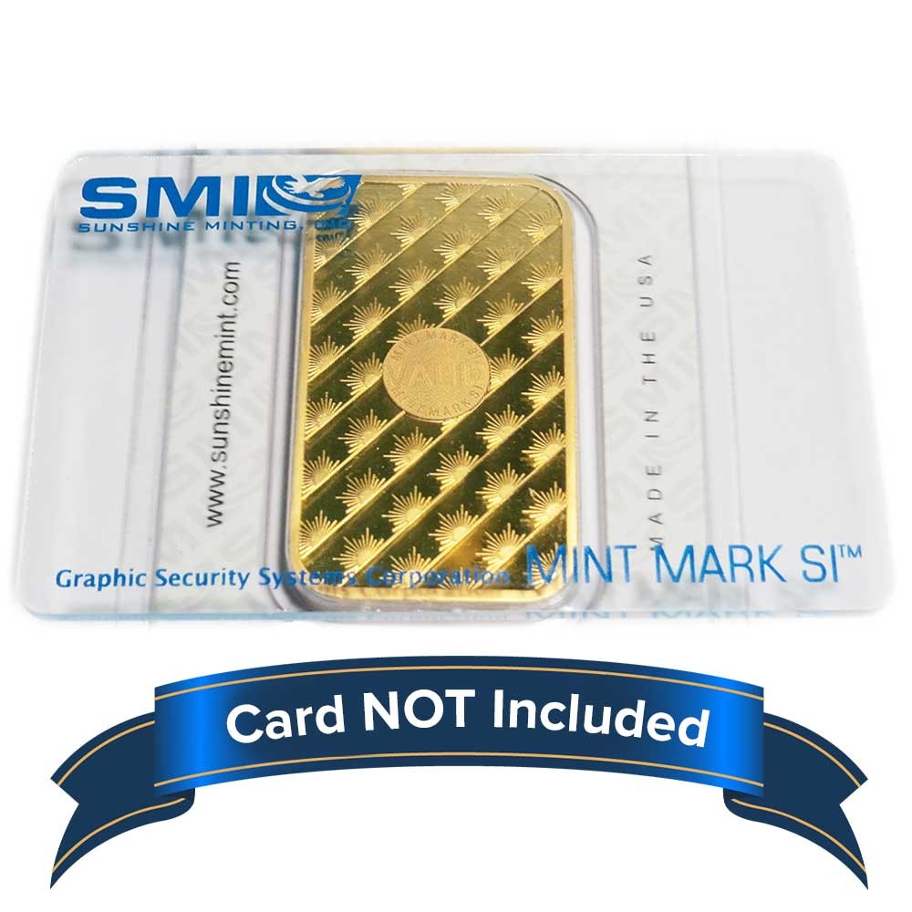 5 Gram Sunshine Mint .9999 Fine Gold Bar In Assay Mint Mark SI