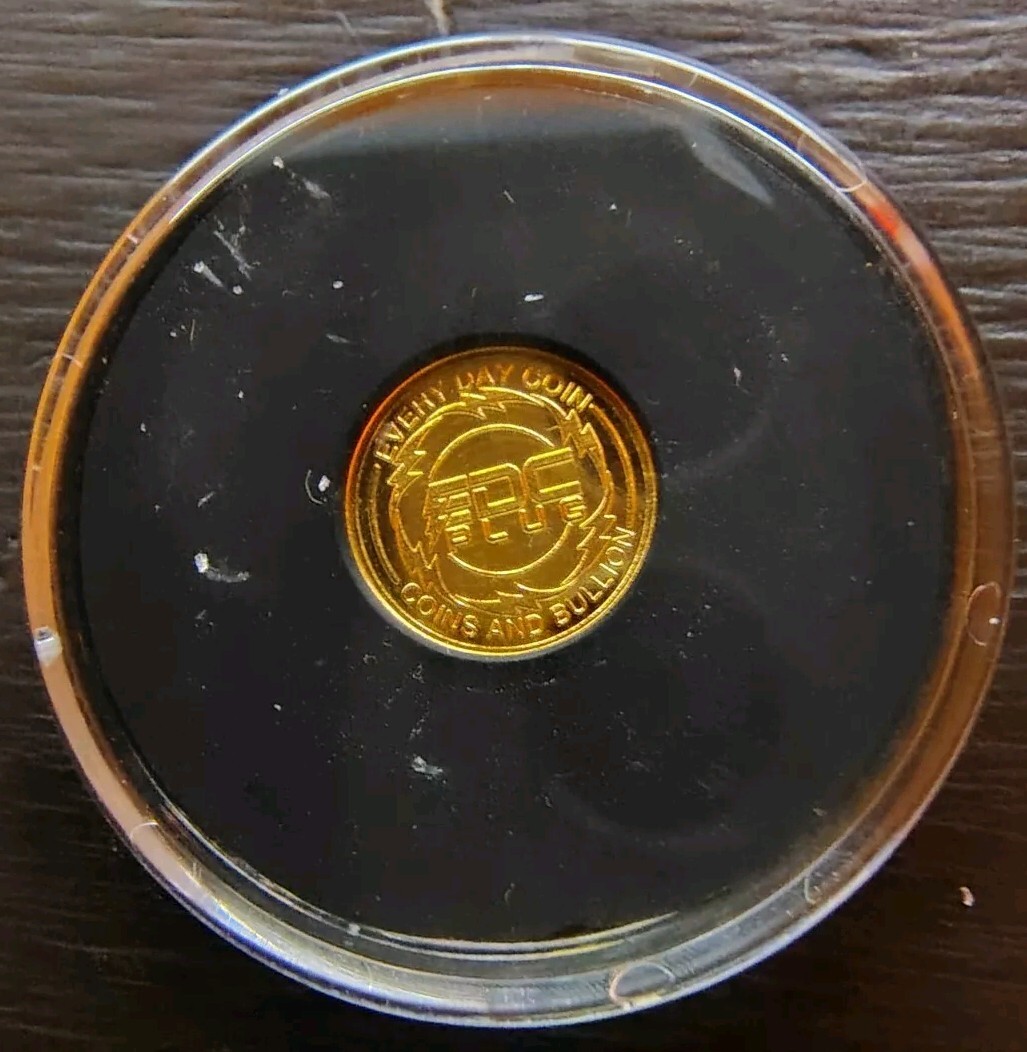 1/4 Gram .9999 Fine Gold EDC Plug On Whatnot 0.25g 24k Gold Coin Encapsulated !