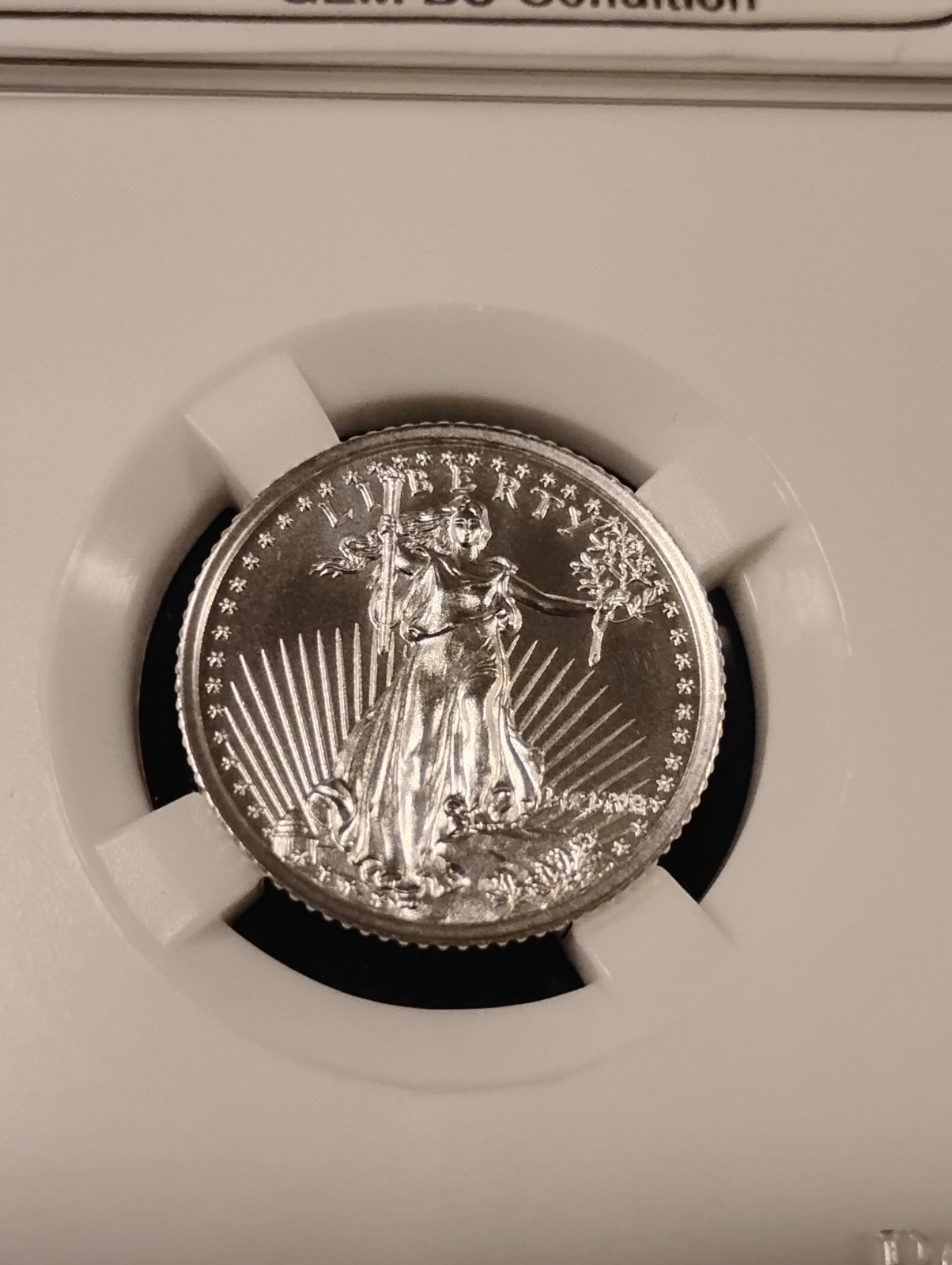 Saint-Gaudens 1/4 oz 999 Fine Silver Tribute Round in PCCB Coin Holder GEM MINT!