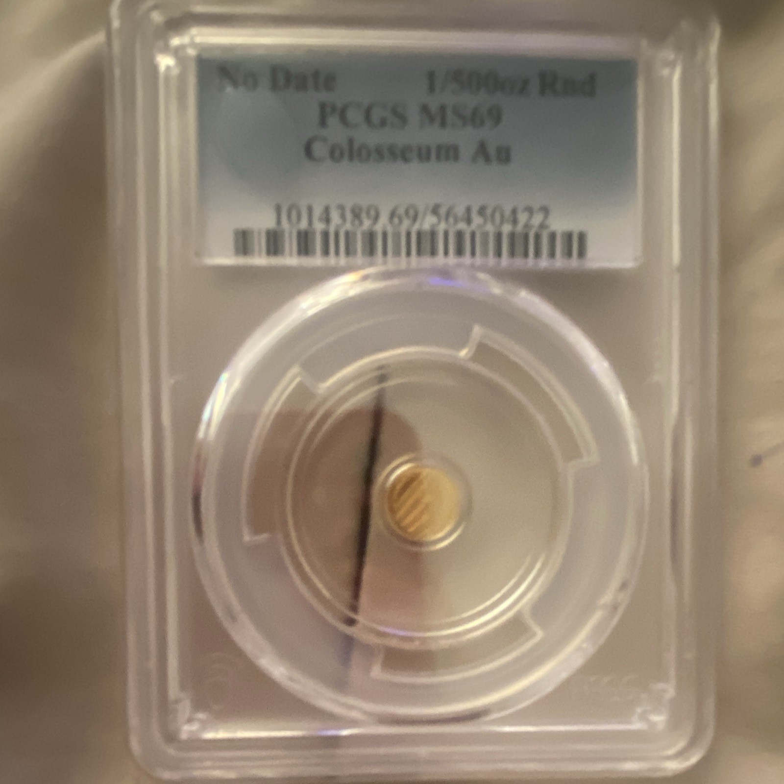 Colosseum Au Gold Round 1/500 oz No Date PCGS MS69 Gold Bullion Coin